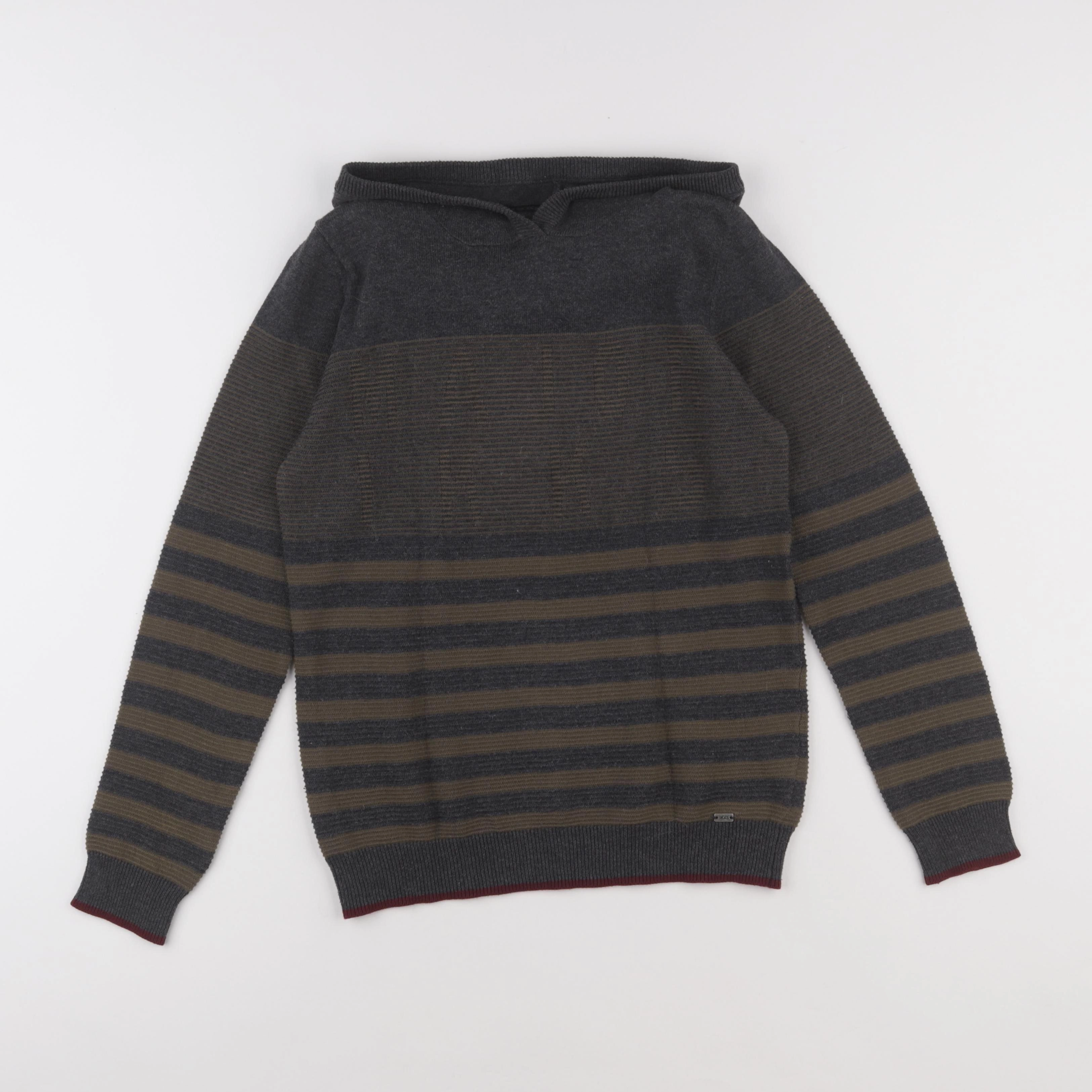 IKKS - pull gris - 10 ans