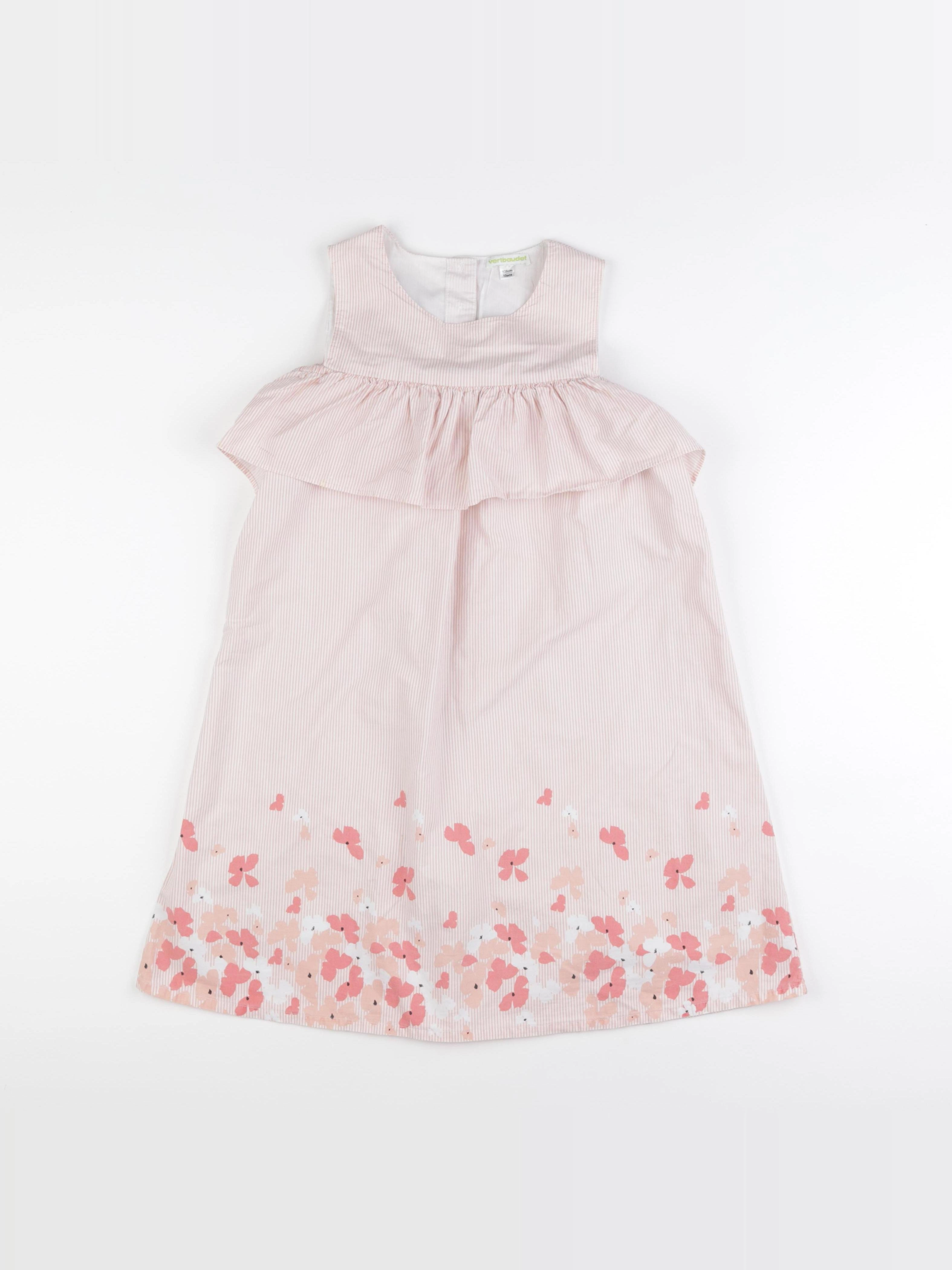 Vertbaudet - robe rose, blanc - 10 ans