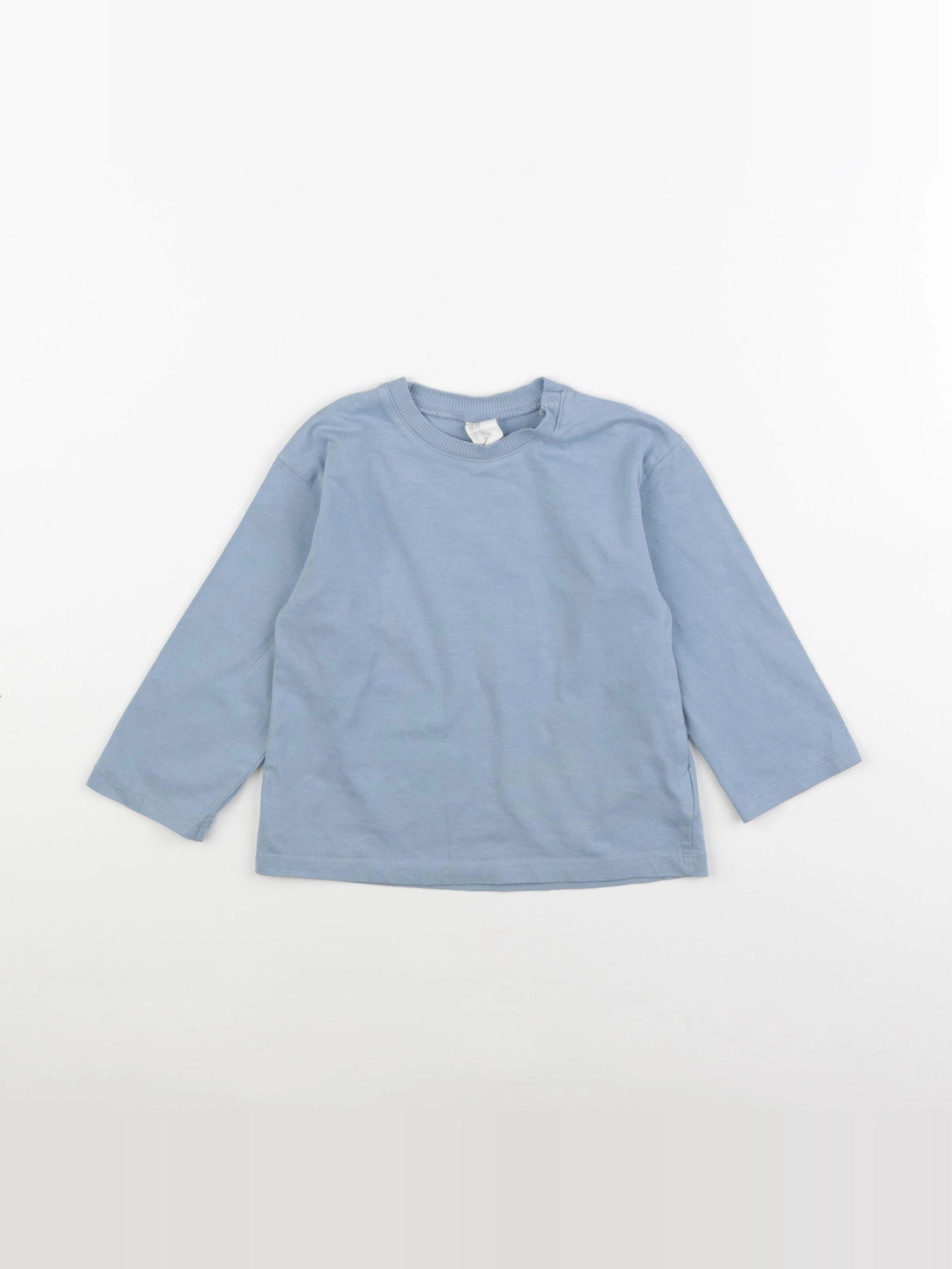 H&M - tee-shirt bleu - 12/18 mois