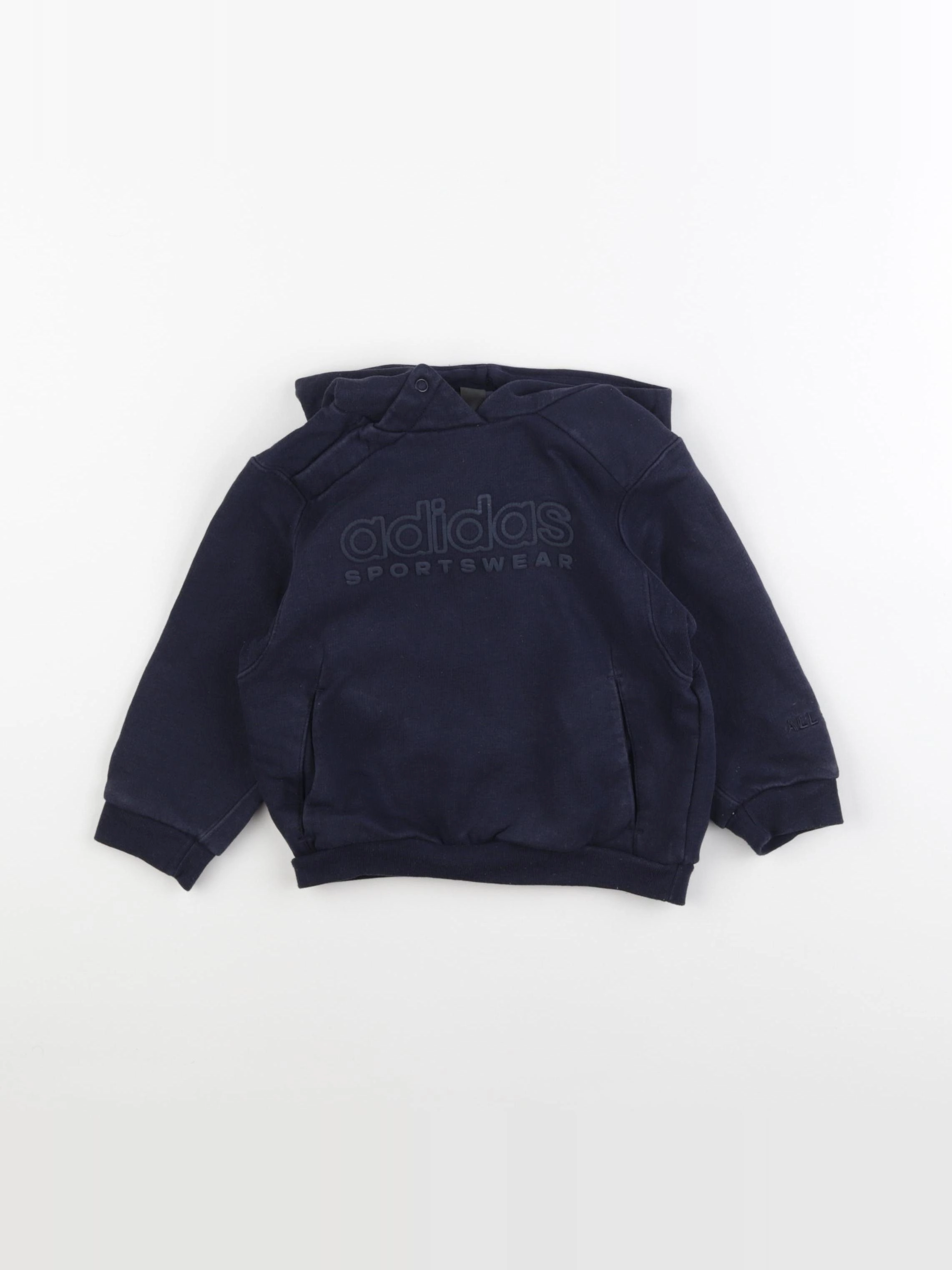 Adidas - sweat bleu - 9/12 mois