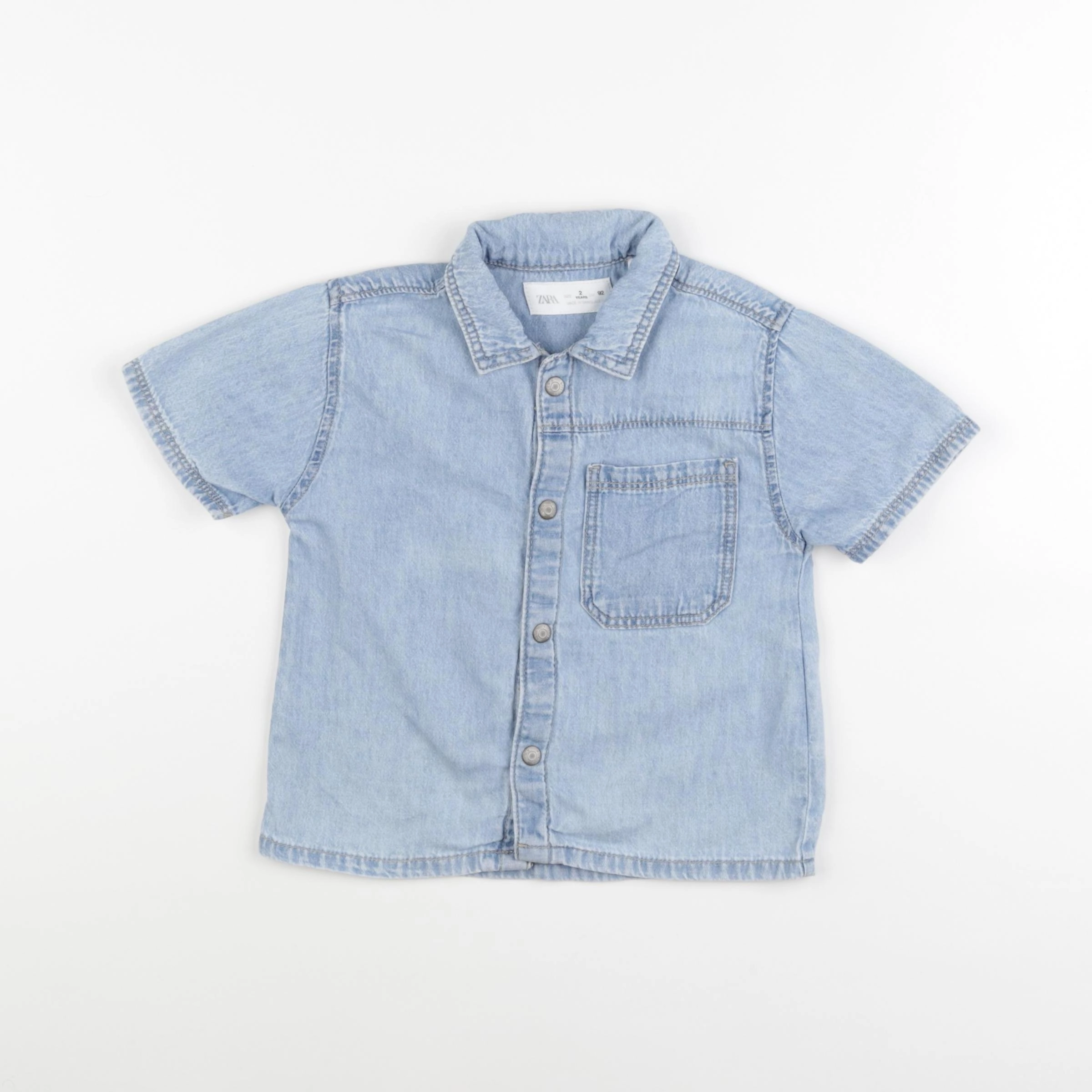 Zara - chemise bleu - 2 ans