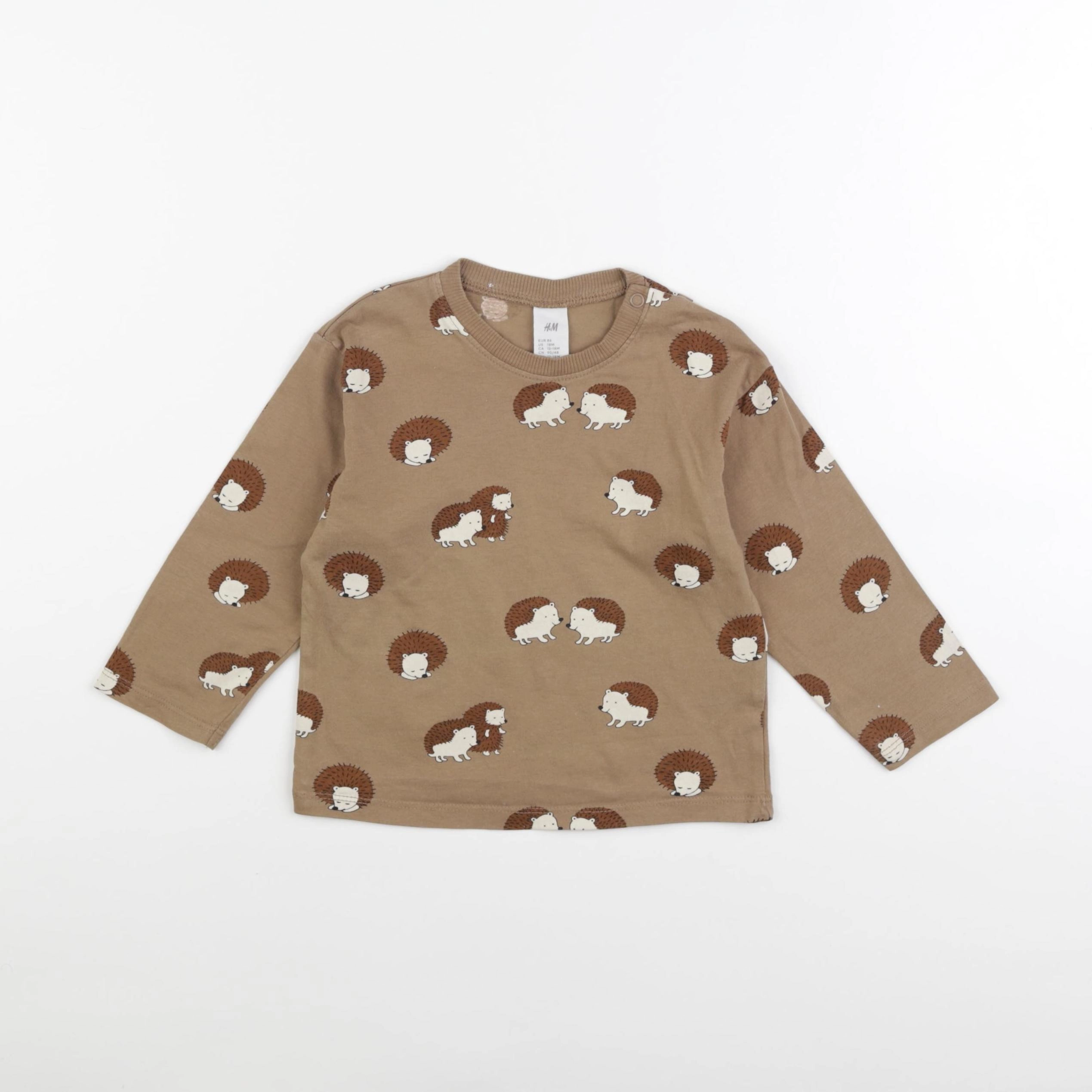 H&M - tee-shirt marron - 12/18 mois