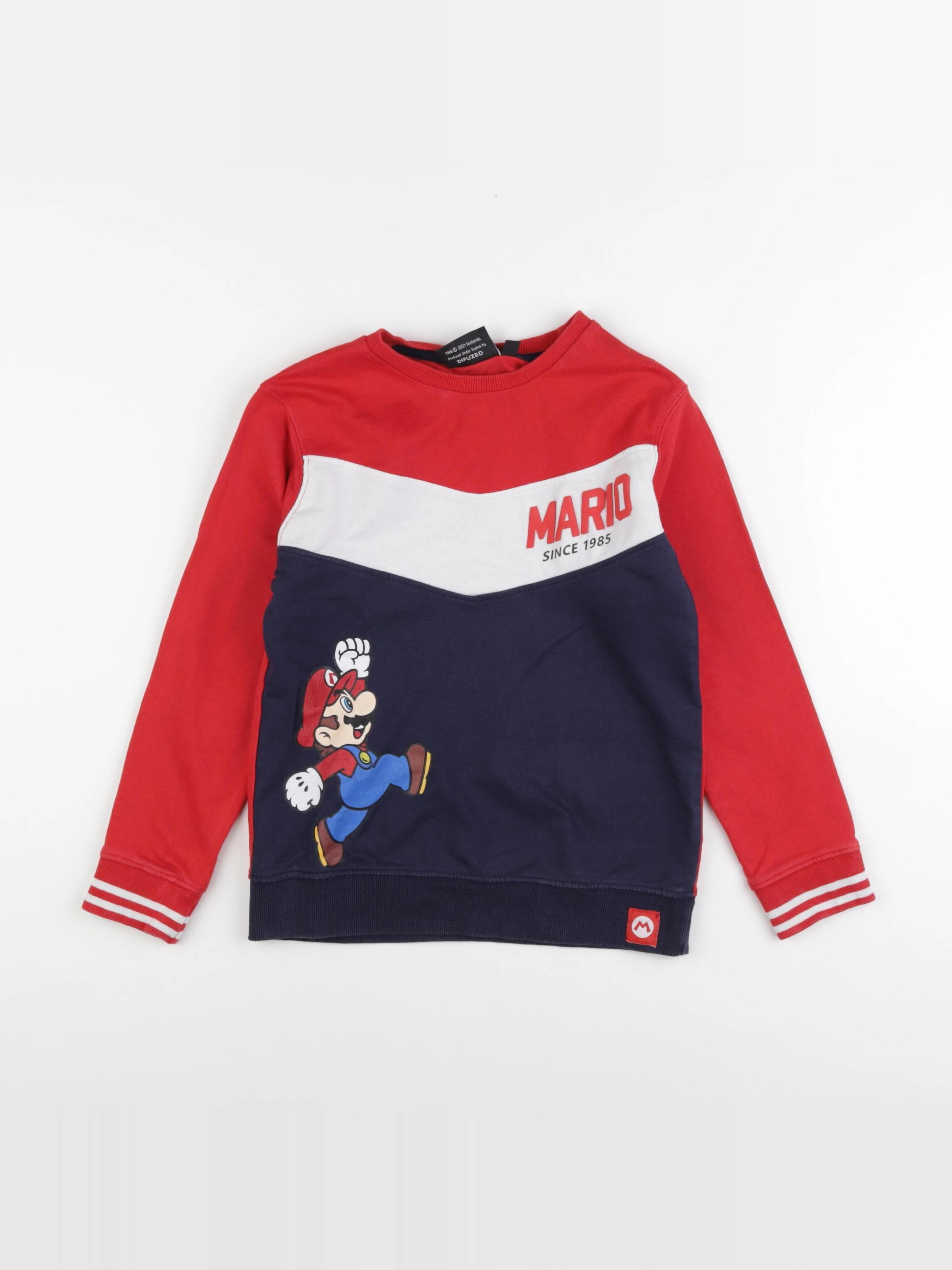 Vertbaudet - sweat multicolore - 8 ans
