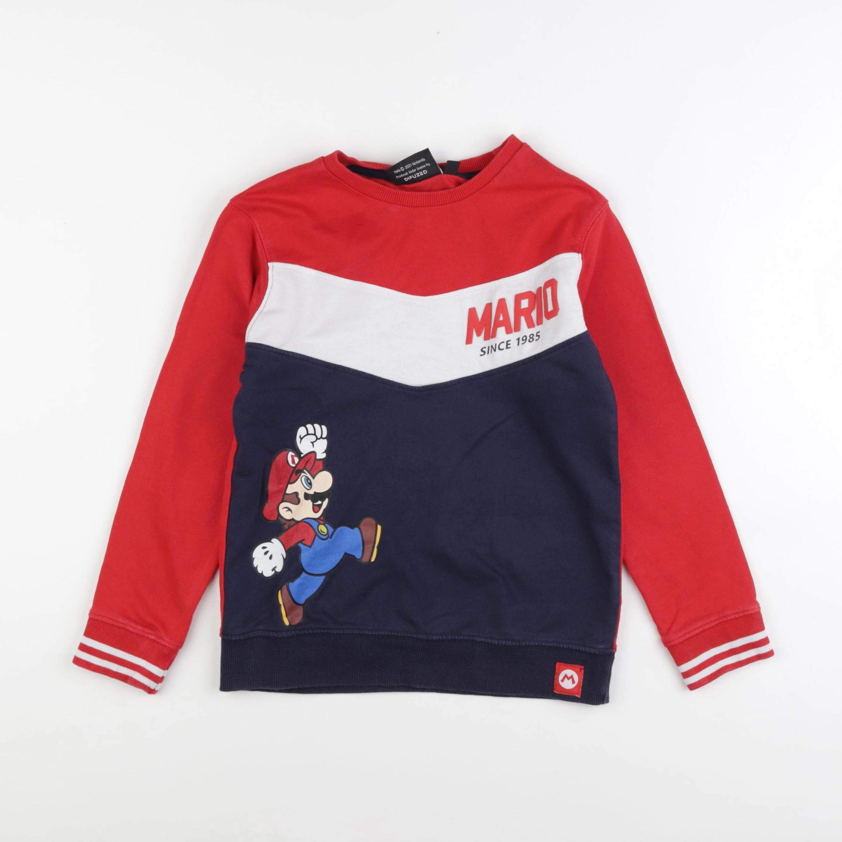 Vertbaudet - sweat multicolore - 8 ans