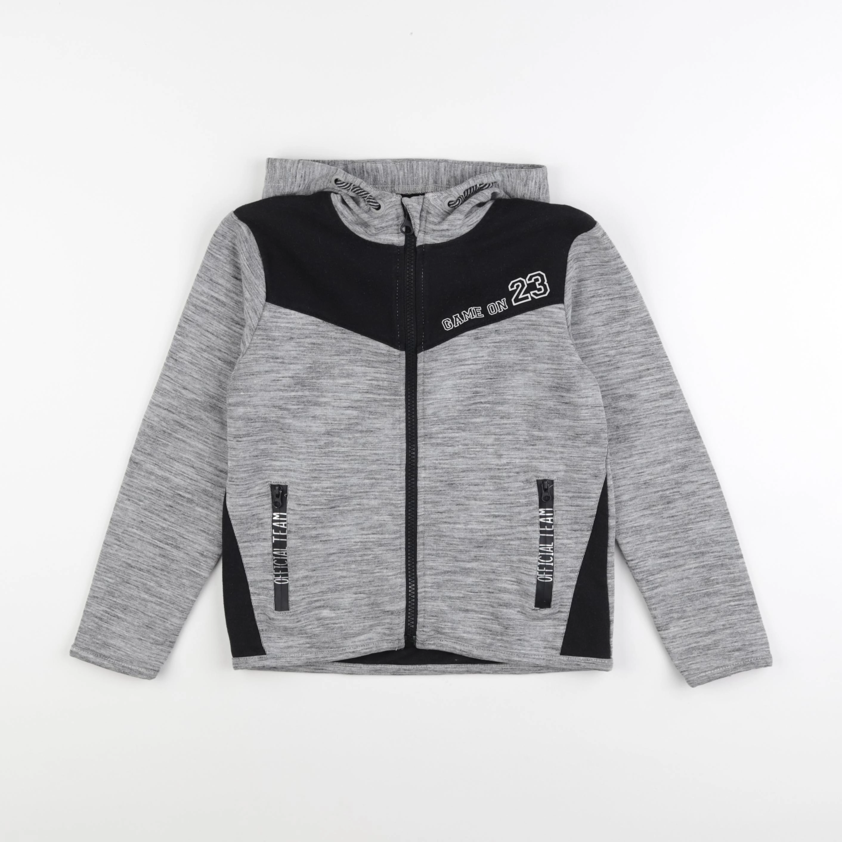 Vertbaudet - sweat gris - 8 ans