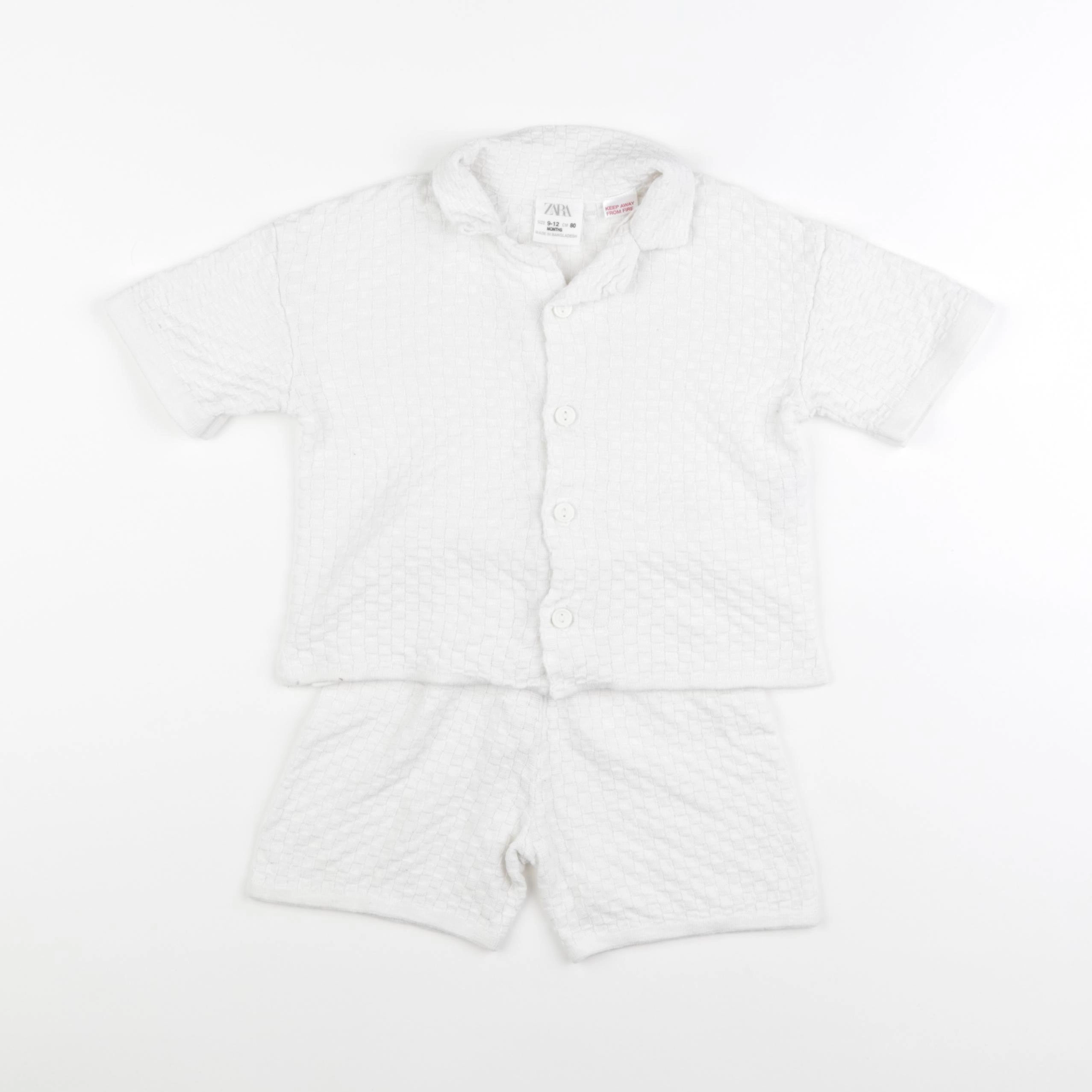 Zara - ensemble blanc - 9/12 mois