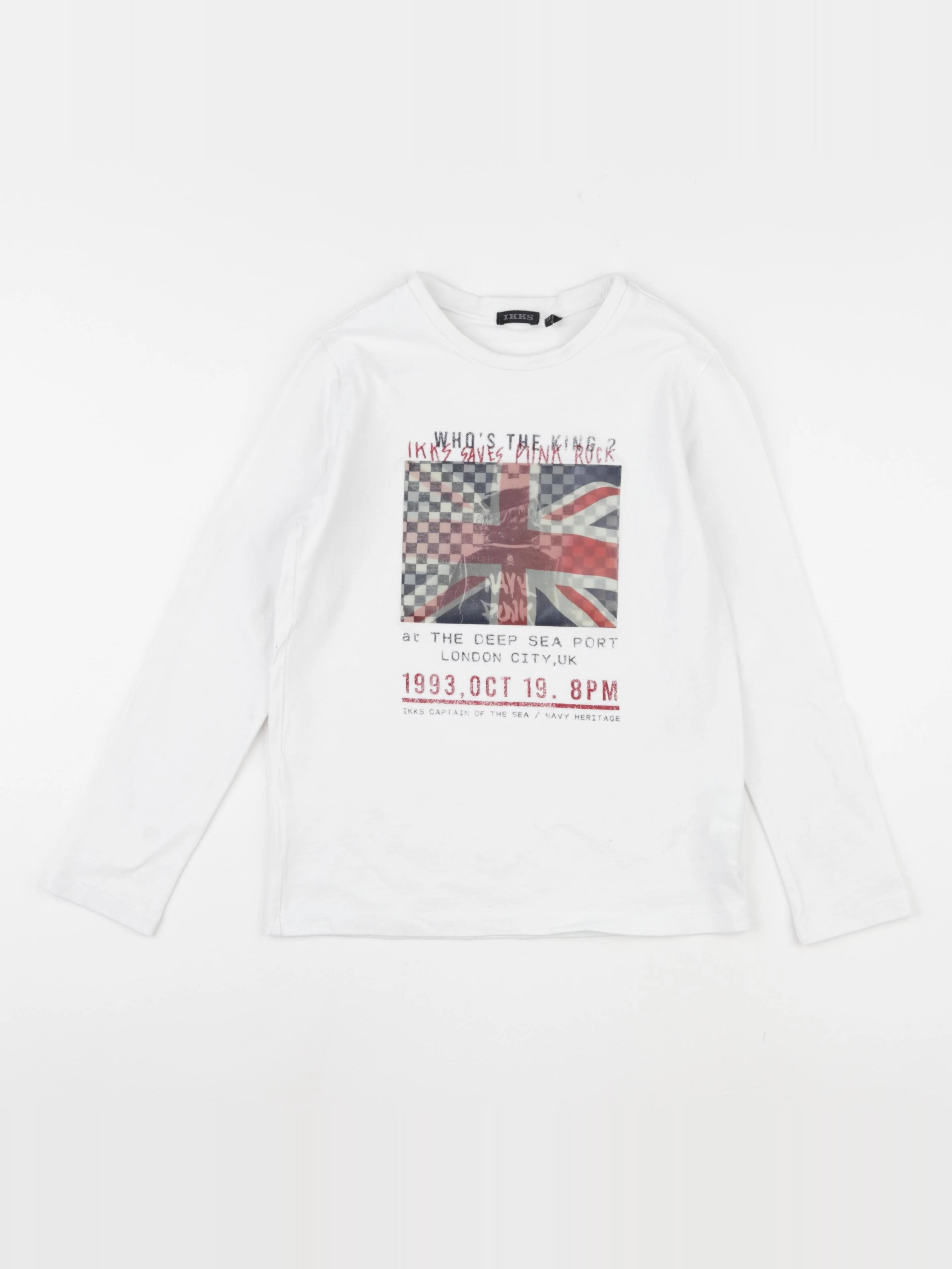 IKKS - tee-shirt blanc - 8 ans