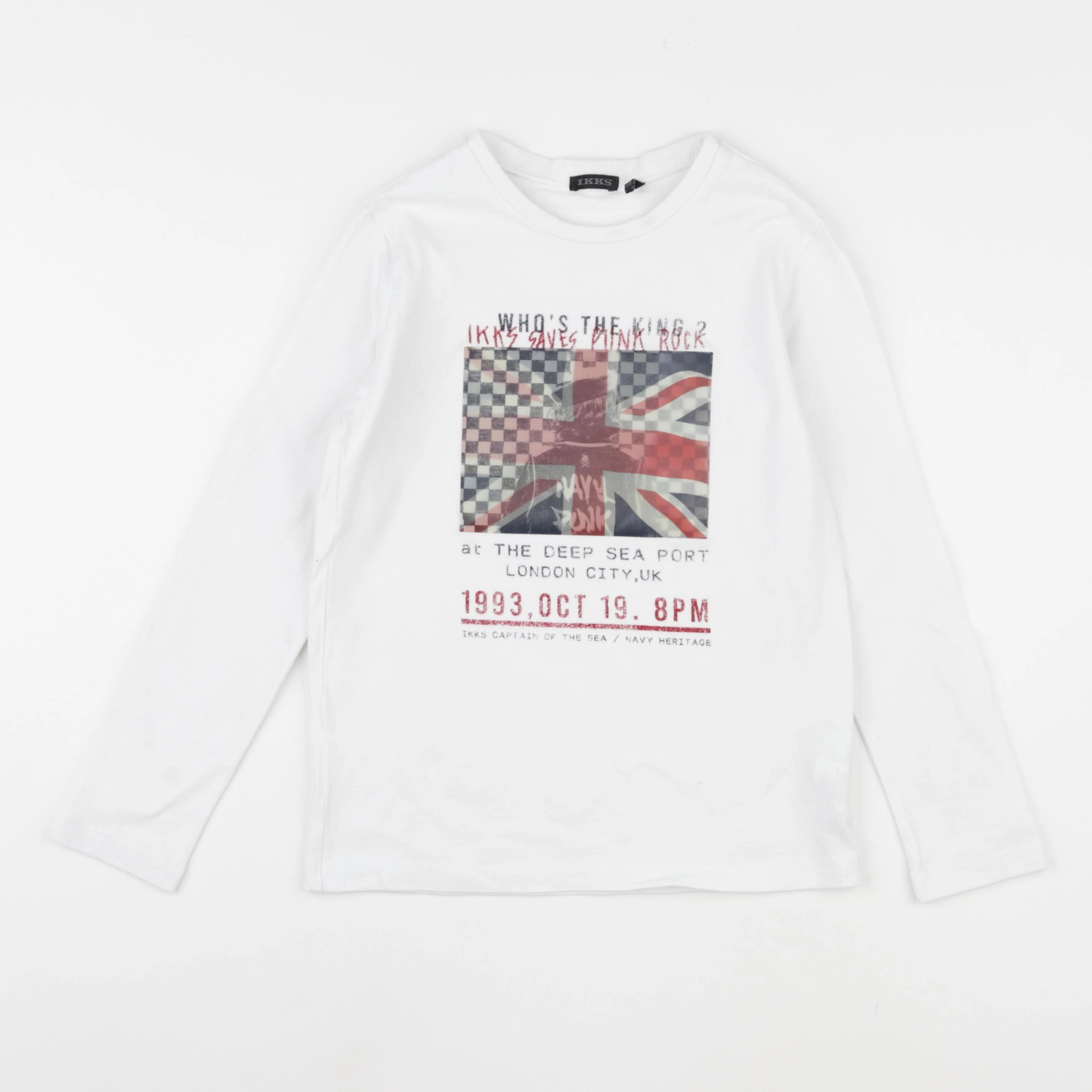 IKKS - tee-shirt blanc - 8 ans