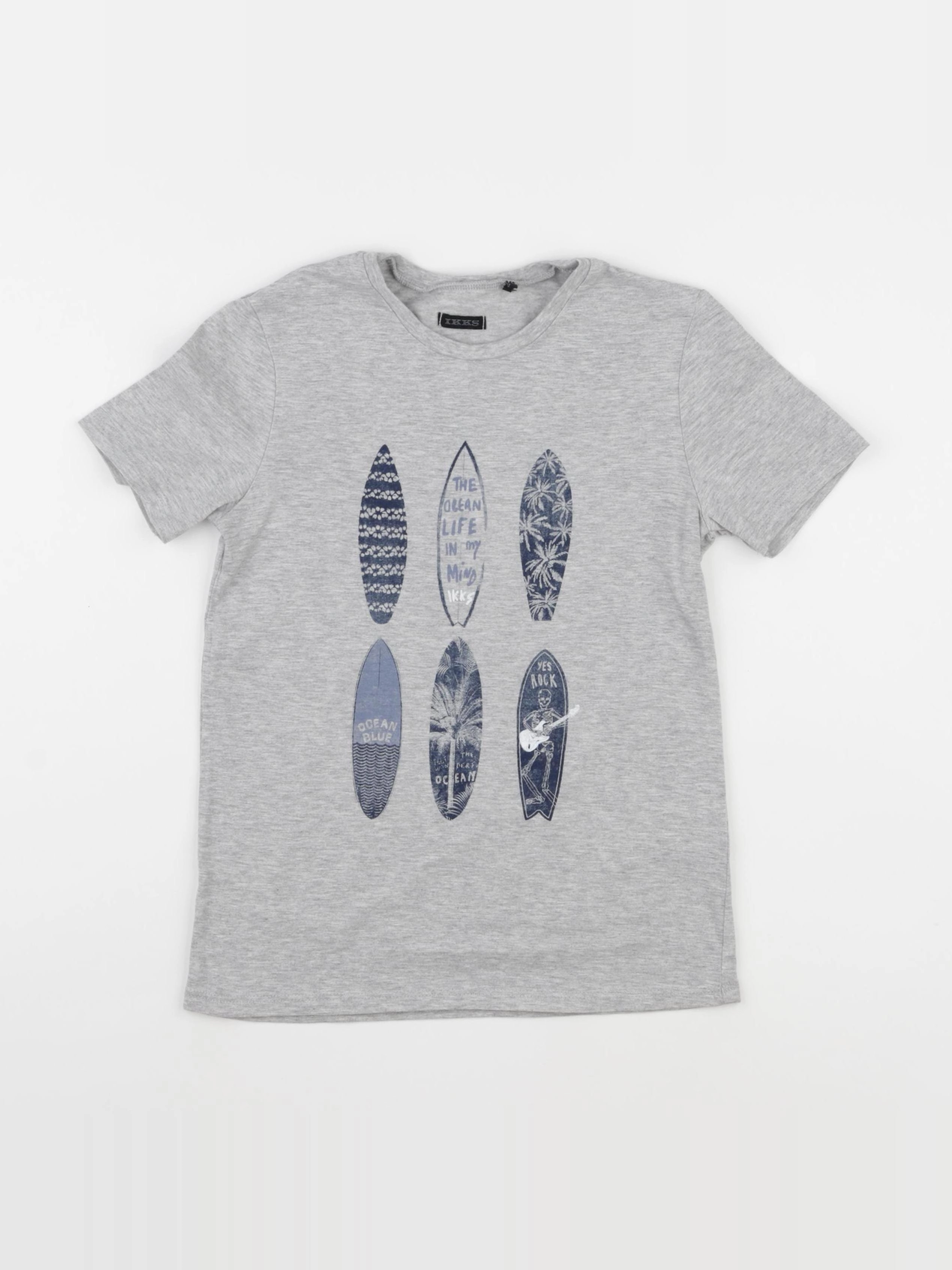 IKKS - tee-shirt gris - 8 ans