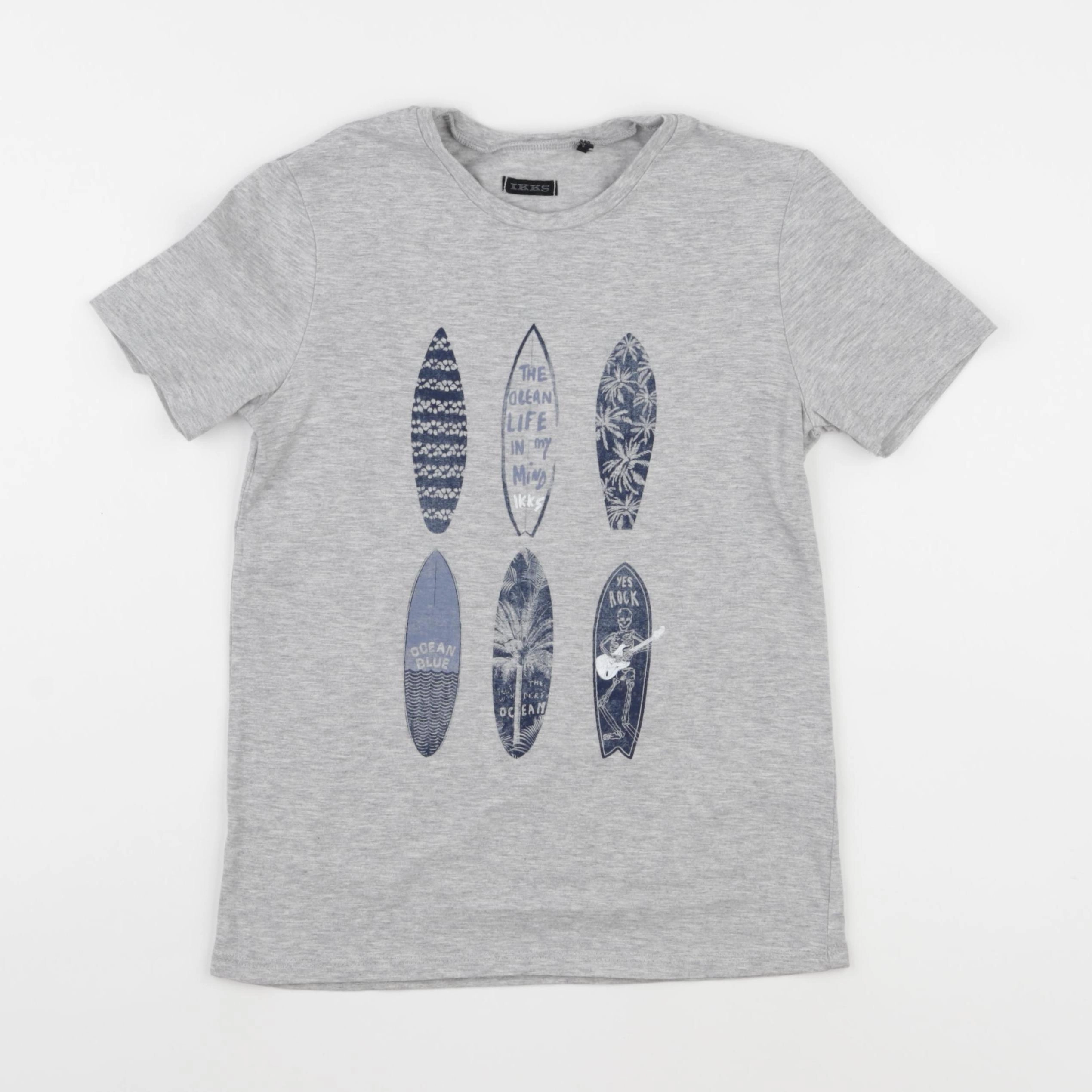 IKKS - tee-shirt gris - 8 ans