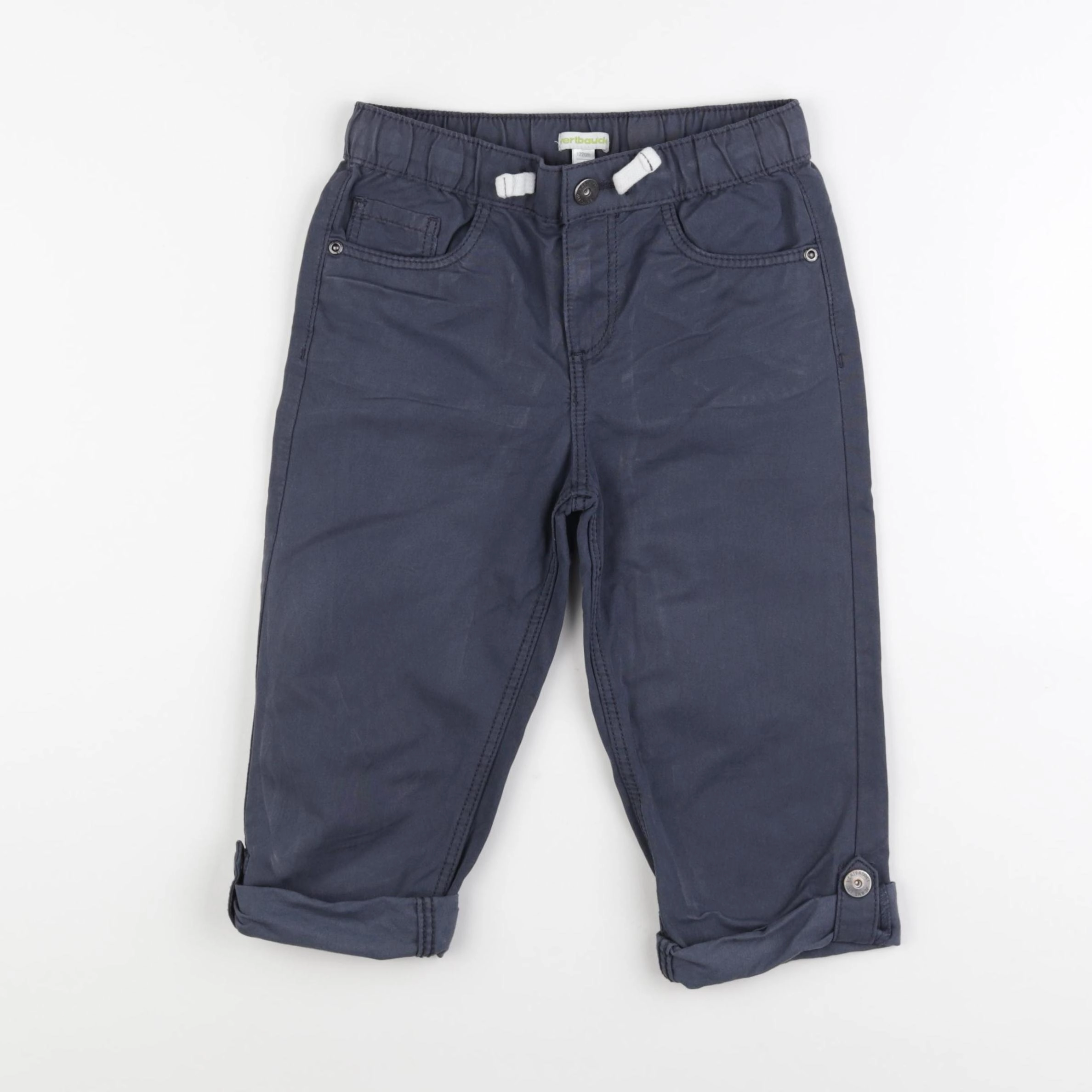 Vertbaudet - pantacourt bleu - 7 ans