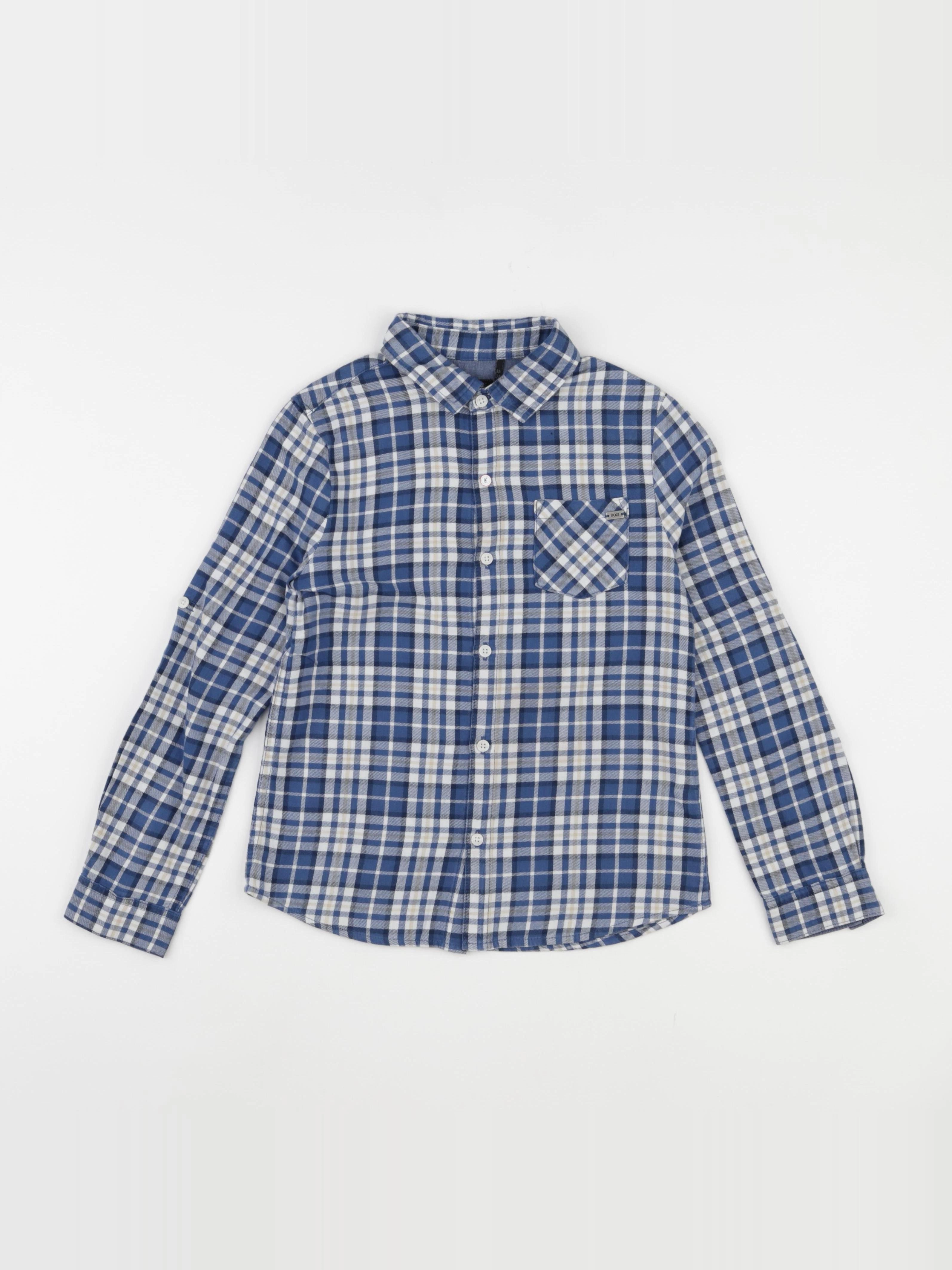 IKKS - chemise bleu, beige - 8 ans