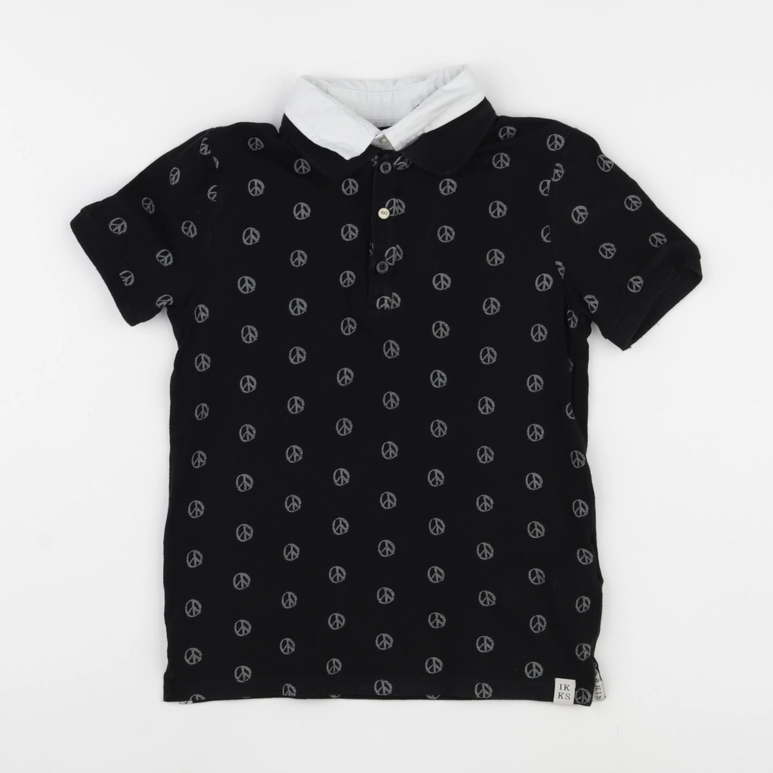 IKKS - polo noir - 8 ans