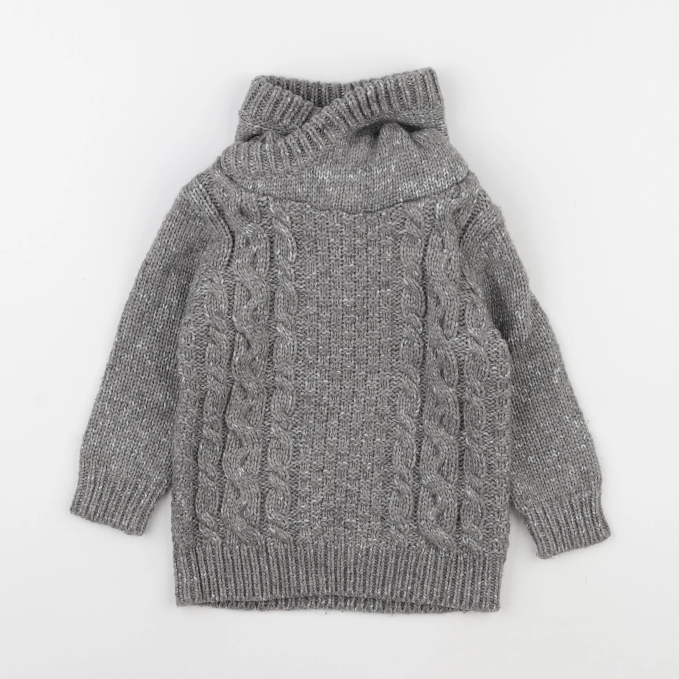 Vertbaudet - pull gris - 3 ans