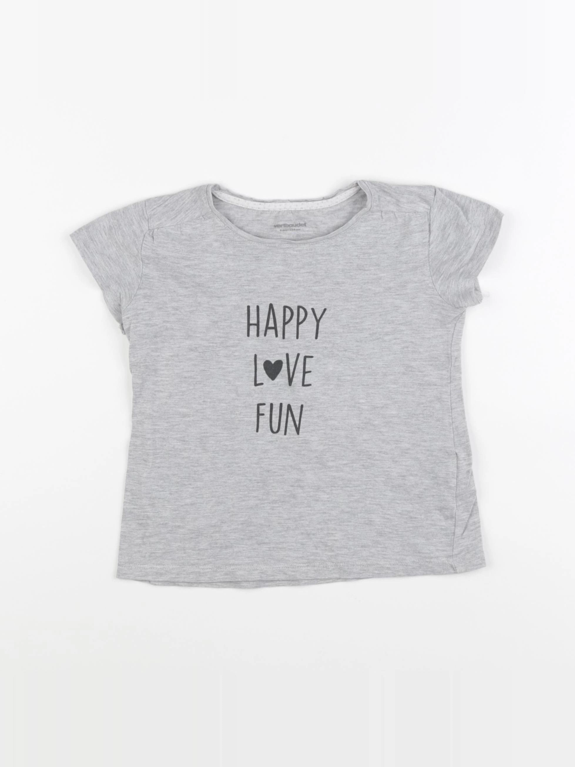 Vertbaudet - tee-shirt gris - 6 ans