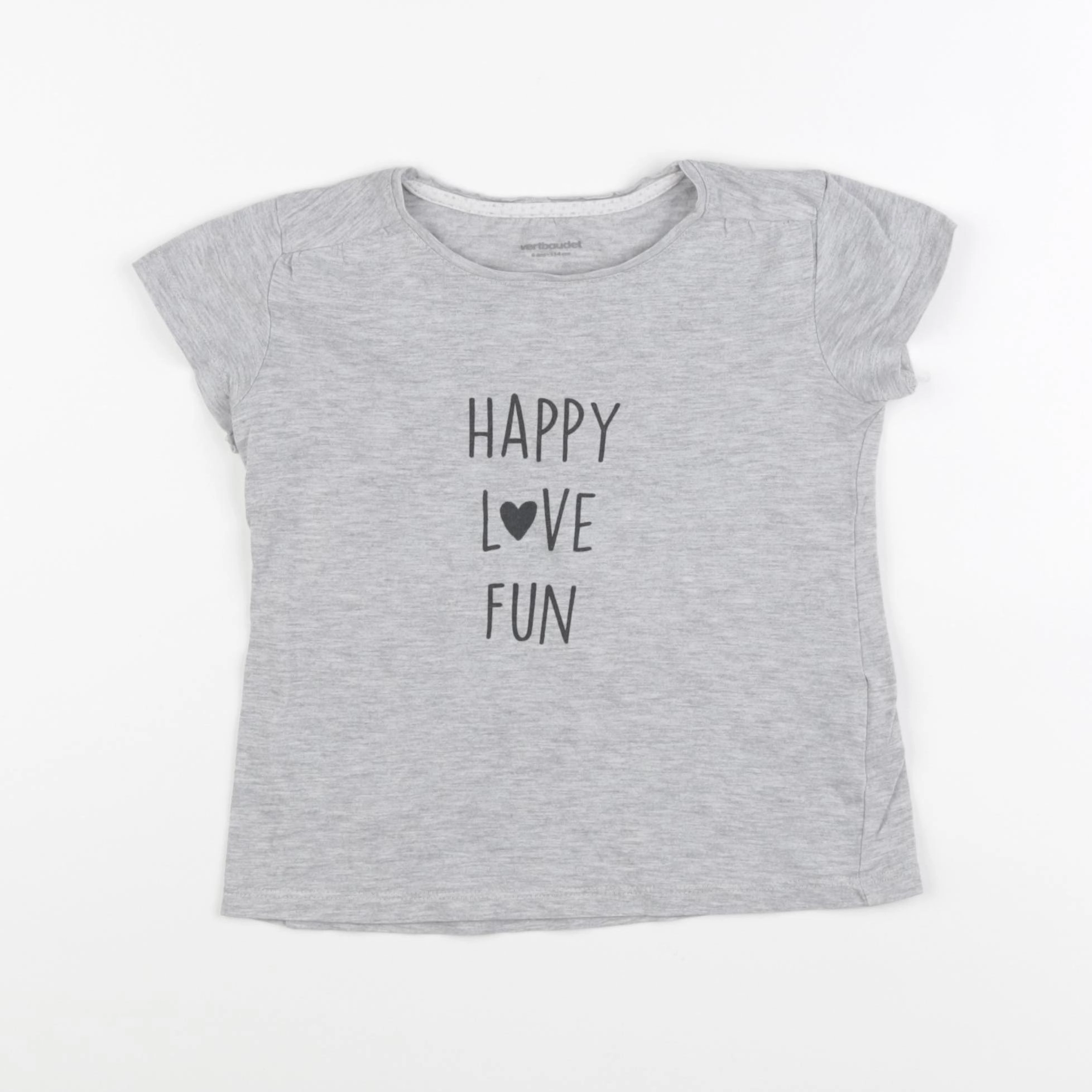 Vertbaudet - tee-shirt gris - 6 ans