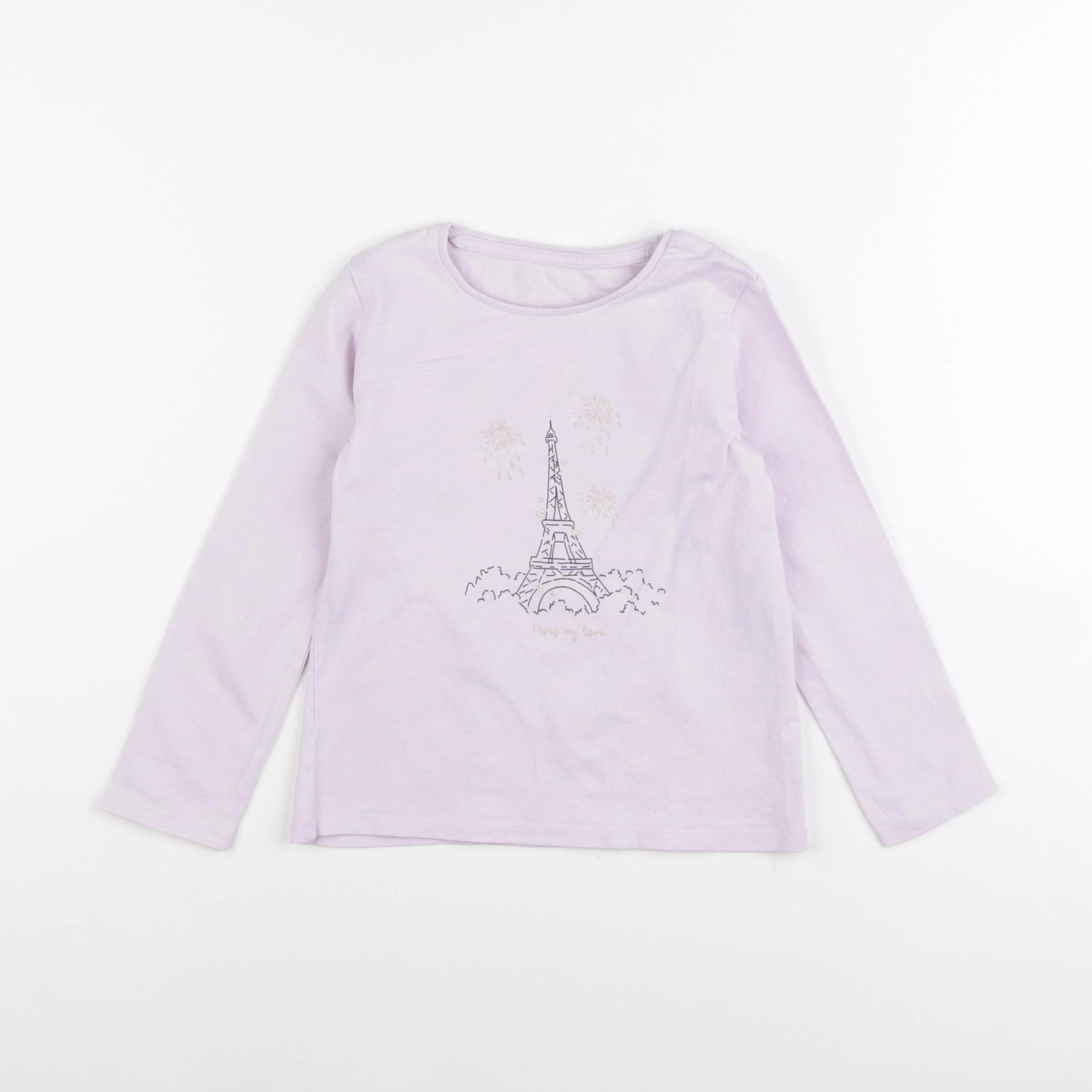 Vertbaudet - tee-shirt violet - 4 ans
