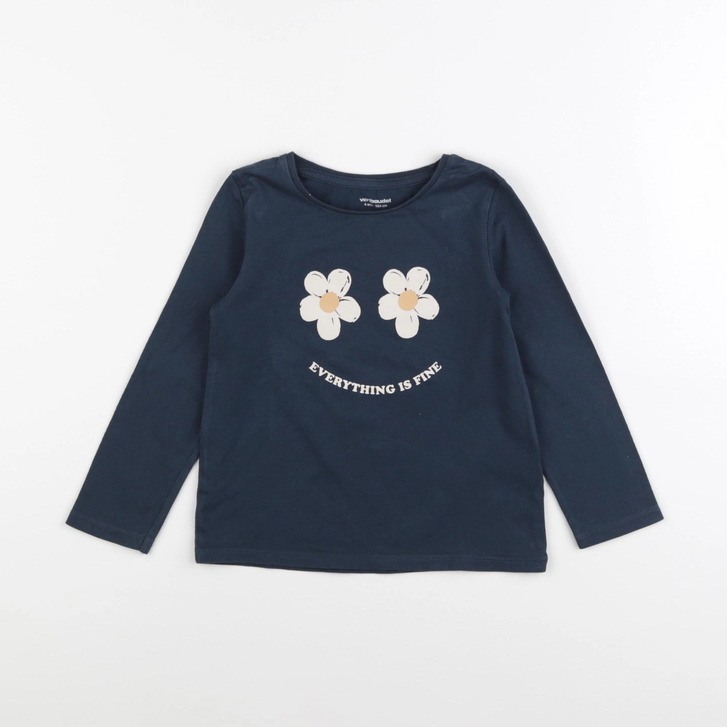 Vertbaudet - tee-shirt bleu - 4 ans
