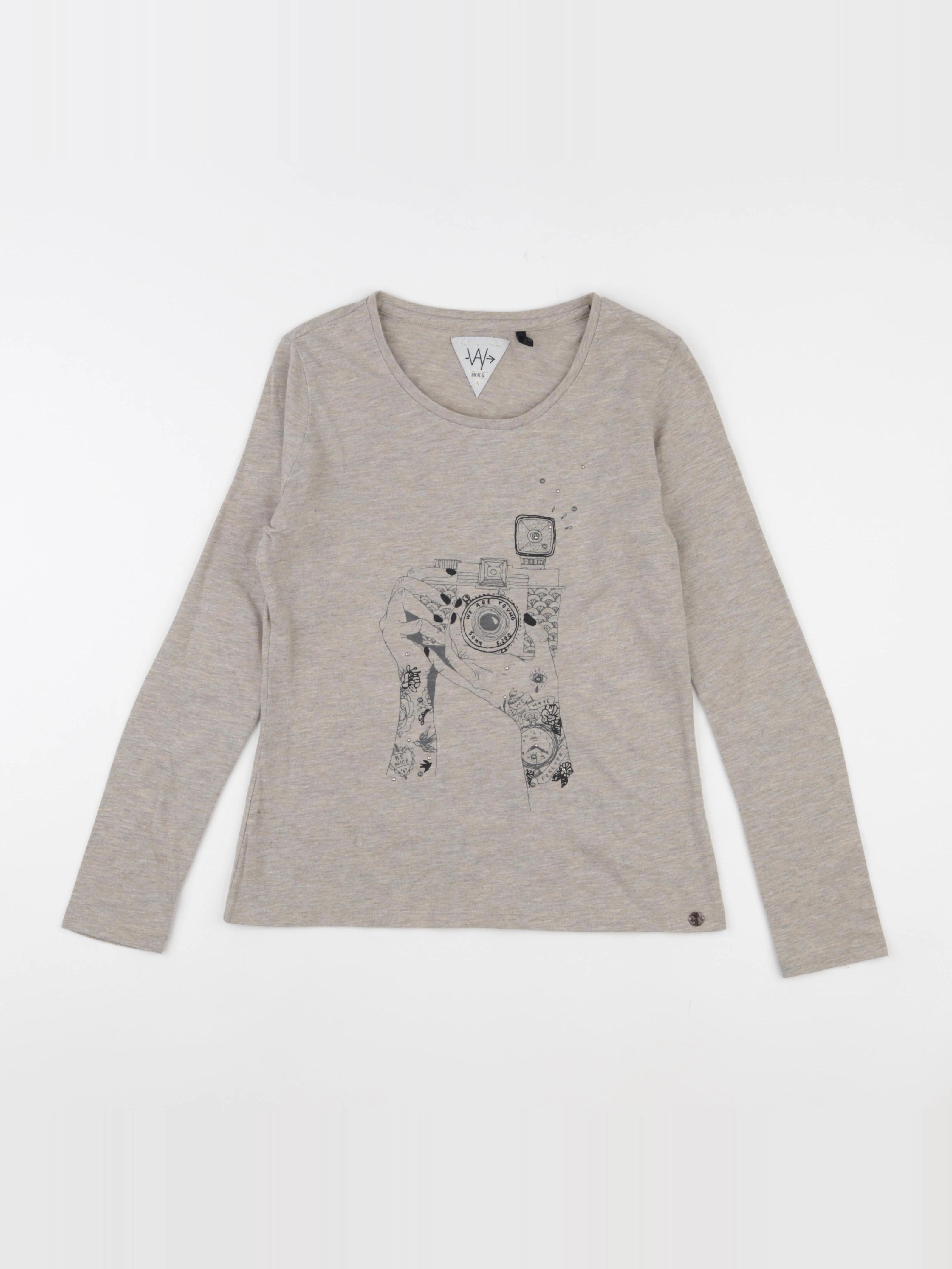 IKKS - tee-shirt beige - 12 ans
