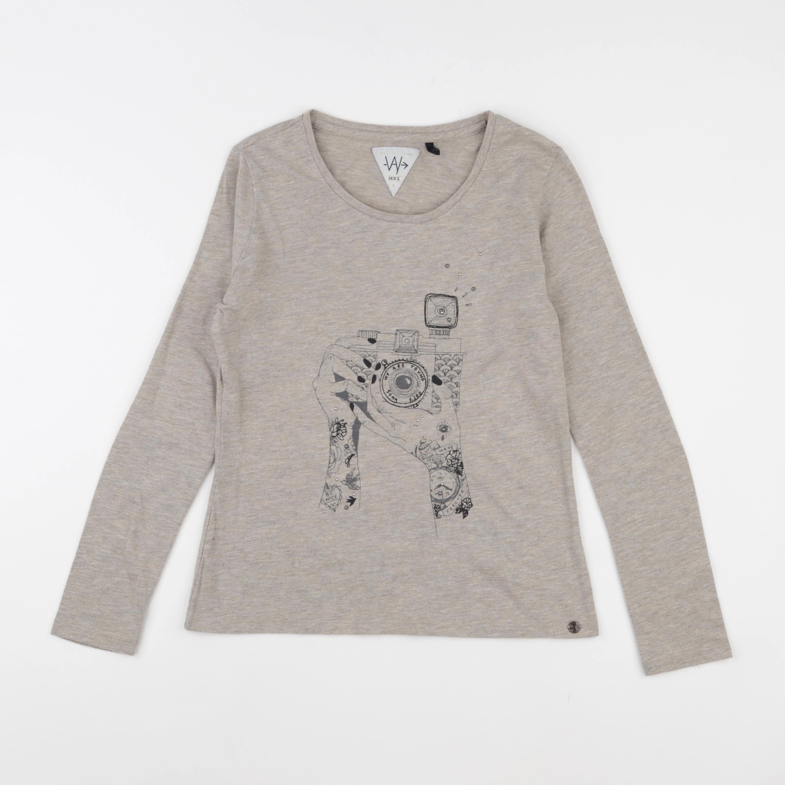 IKKS - tee-shirt beige - 12 ans