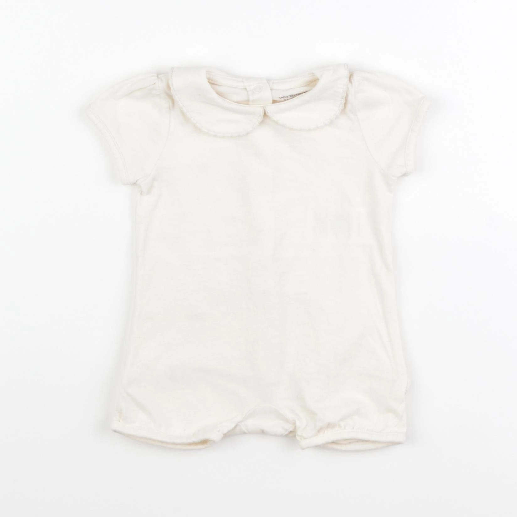 Vertbaudet - pyjama coton beige - 3 mois