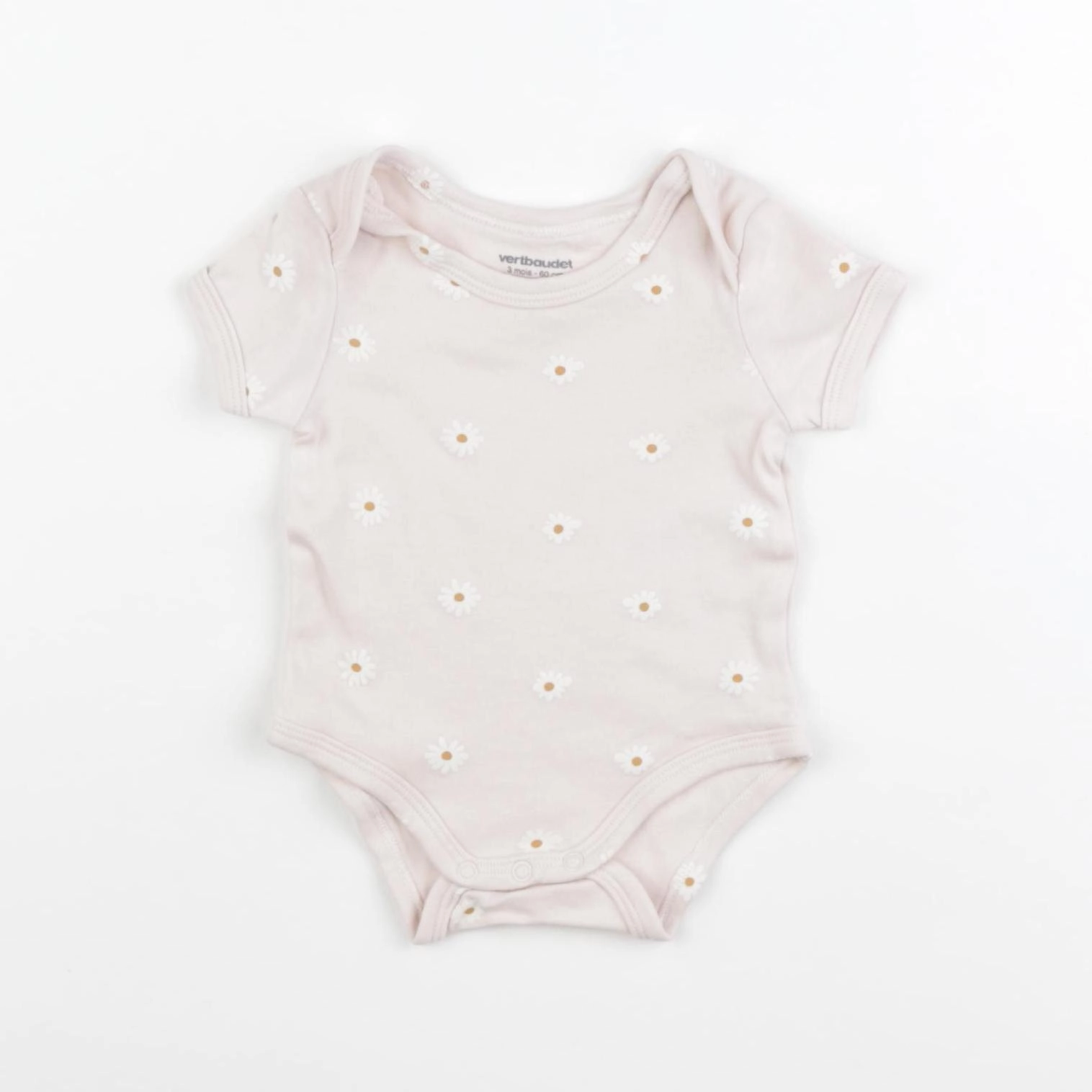Vertbaudet - body rose - 3 mois