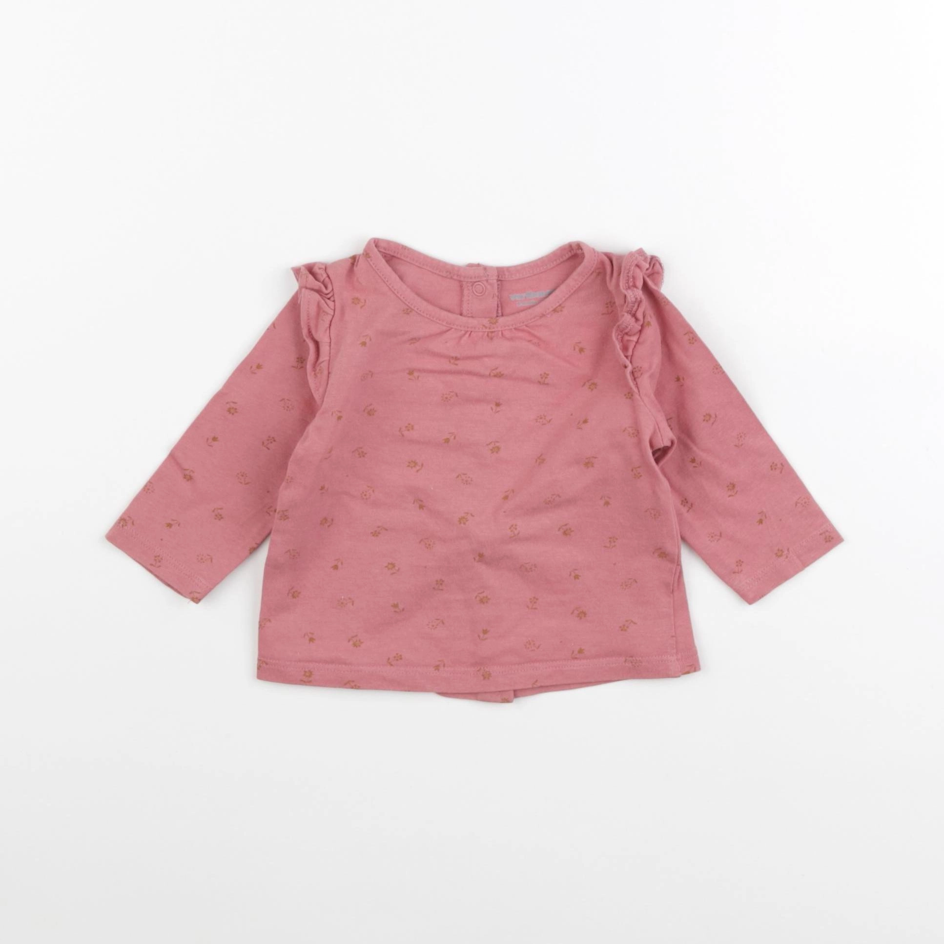 Vertbaudet - tee-shirt rose - 3 mois