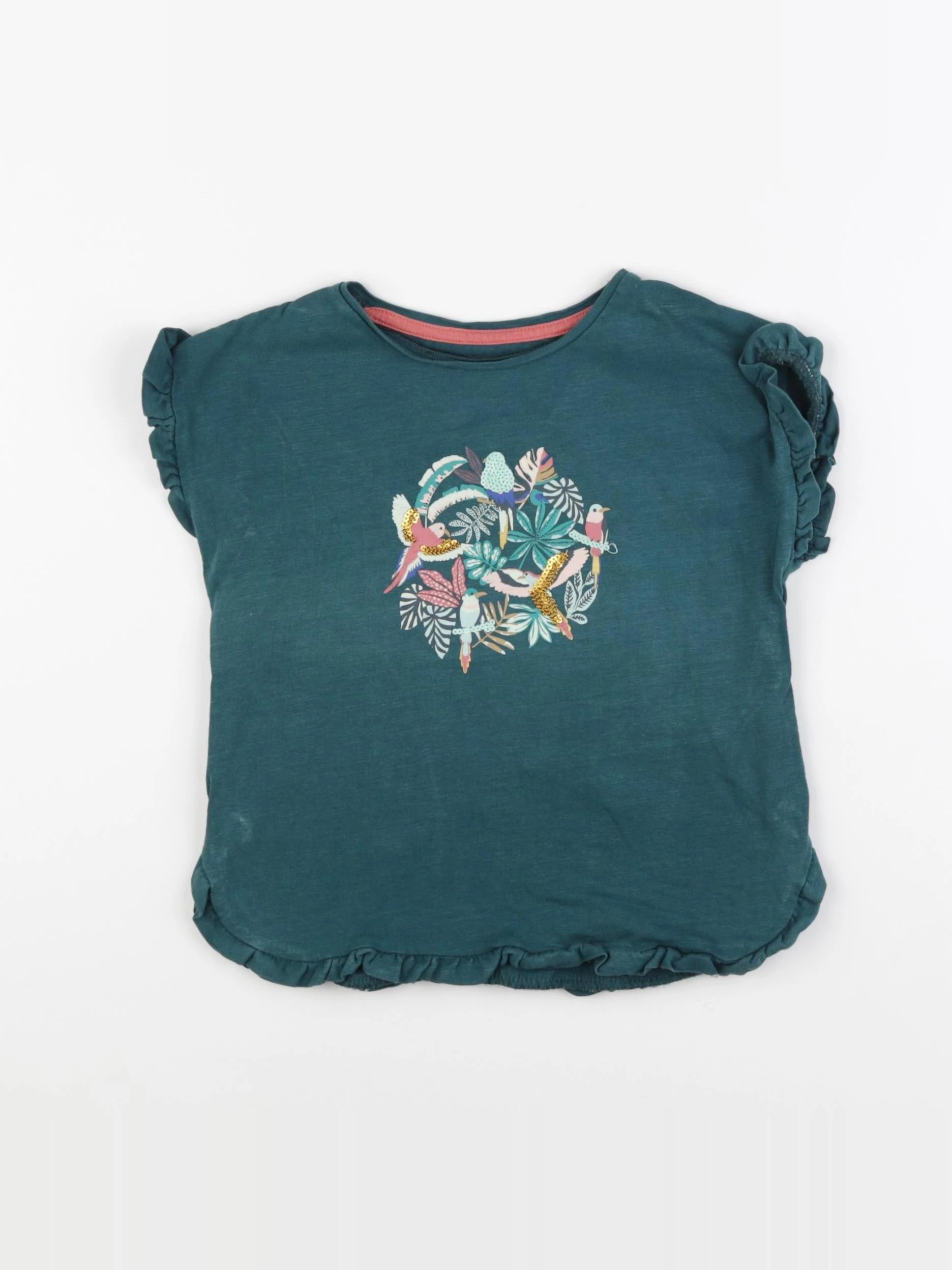 Vertbaudet - tee-shirt vert - 4 ans