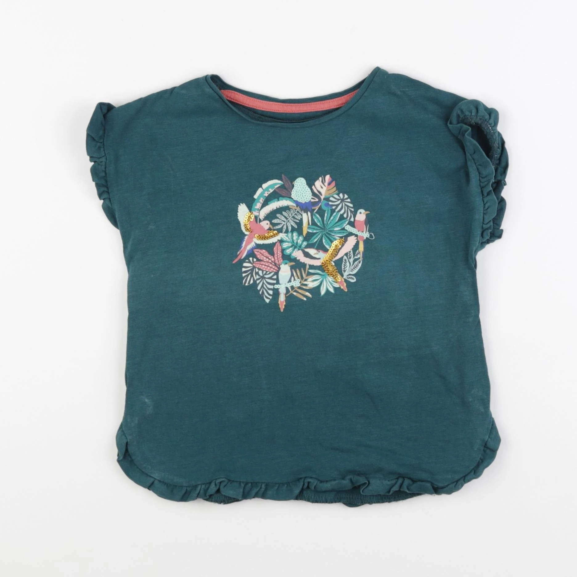 Vertbaudet - tee-shirt vert - 4 ans