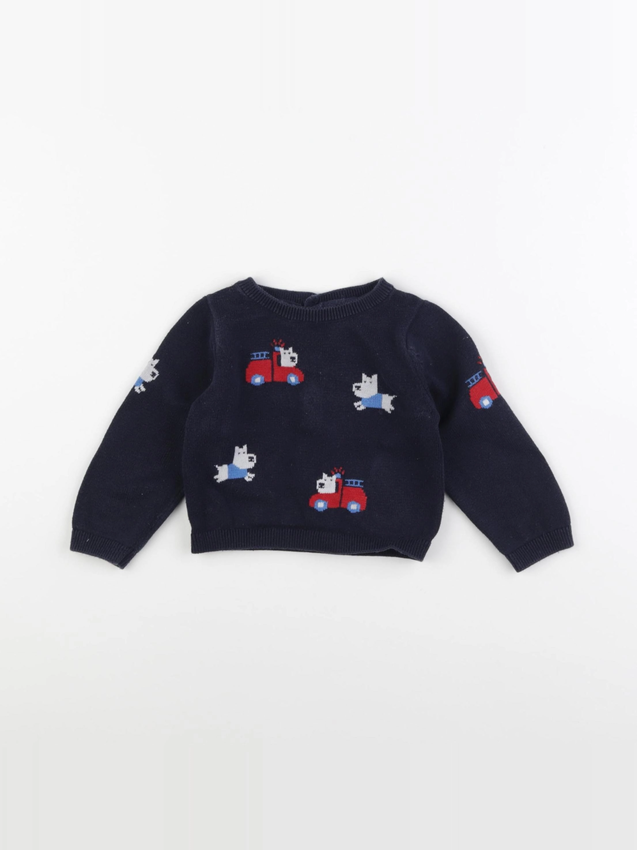 Jacadi - pull bleu - 18 mois