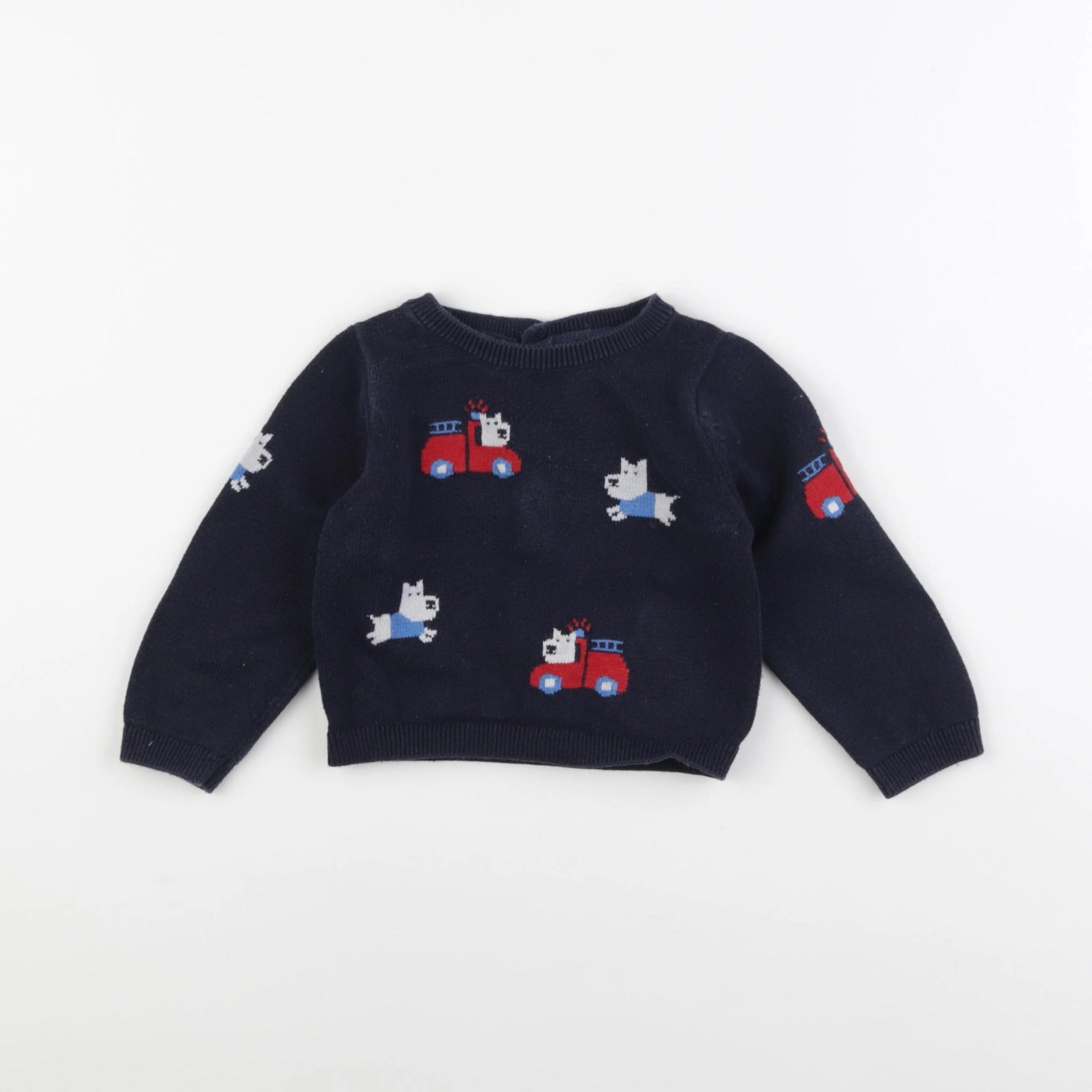 Jacadi - pull bleu - 18 mois