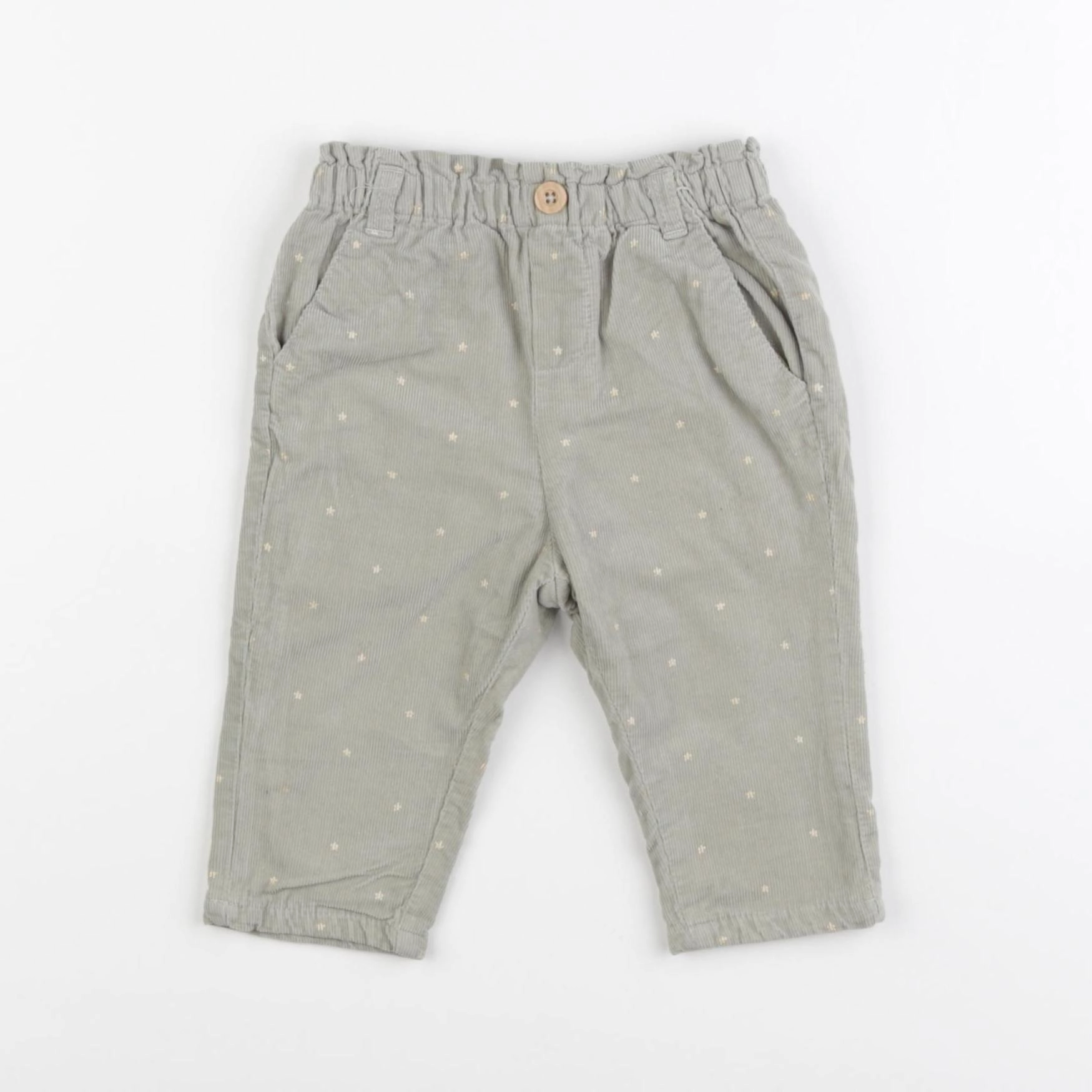 Vertbaudet - pantalon vert - 9 mois