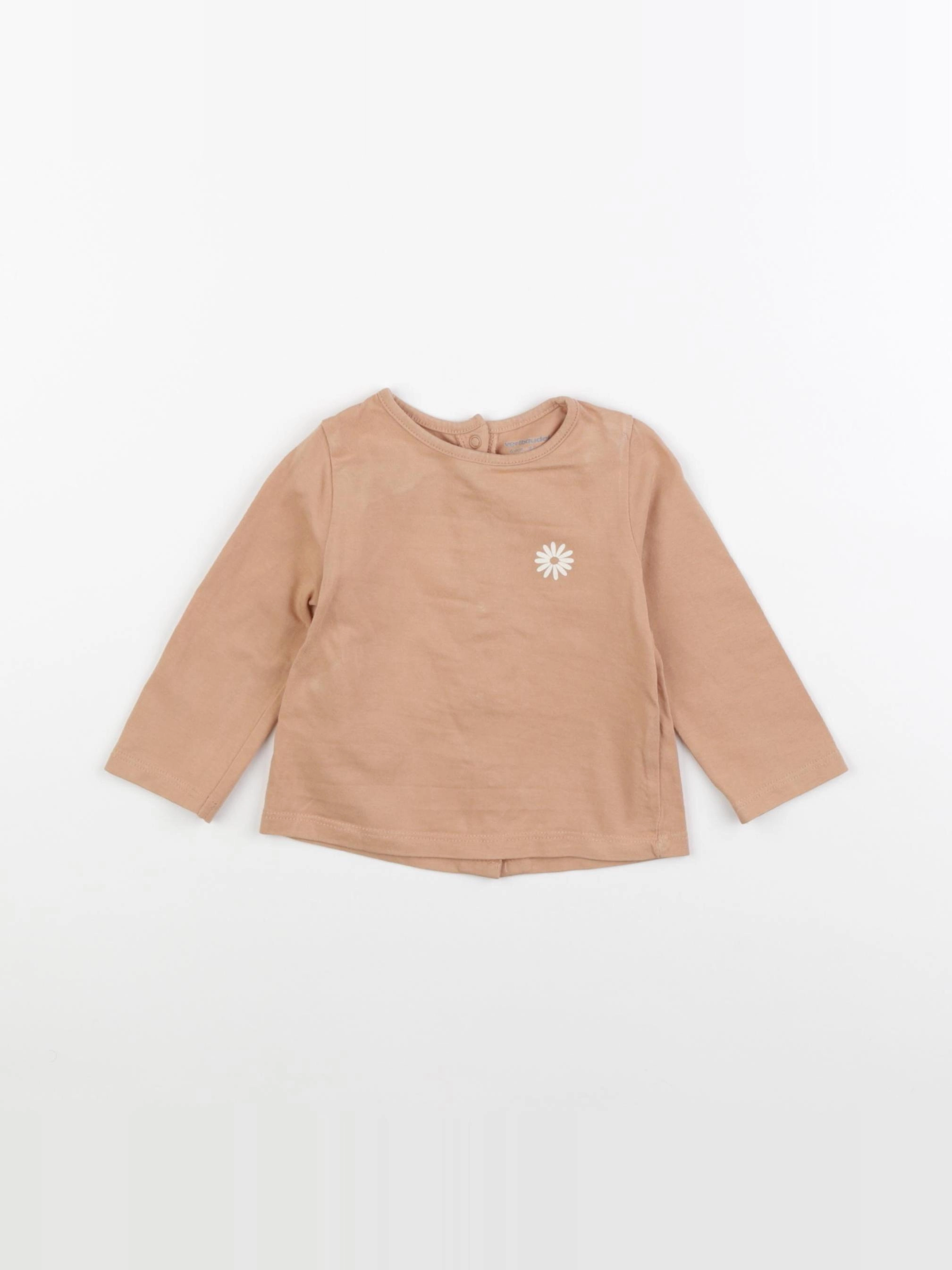 Vertbaudet - tee-shirt jaune - 6 mois