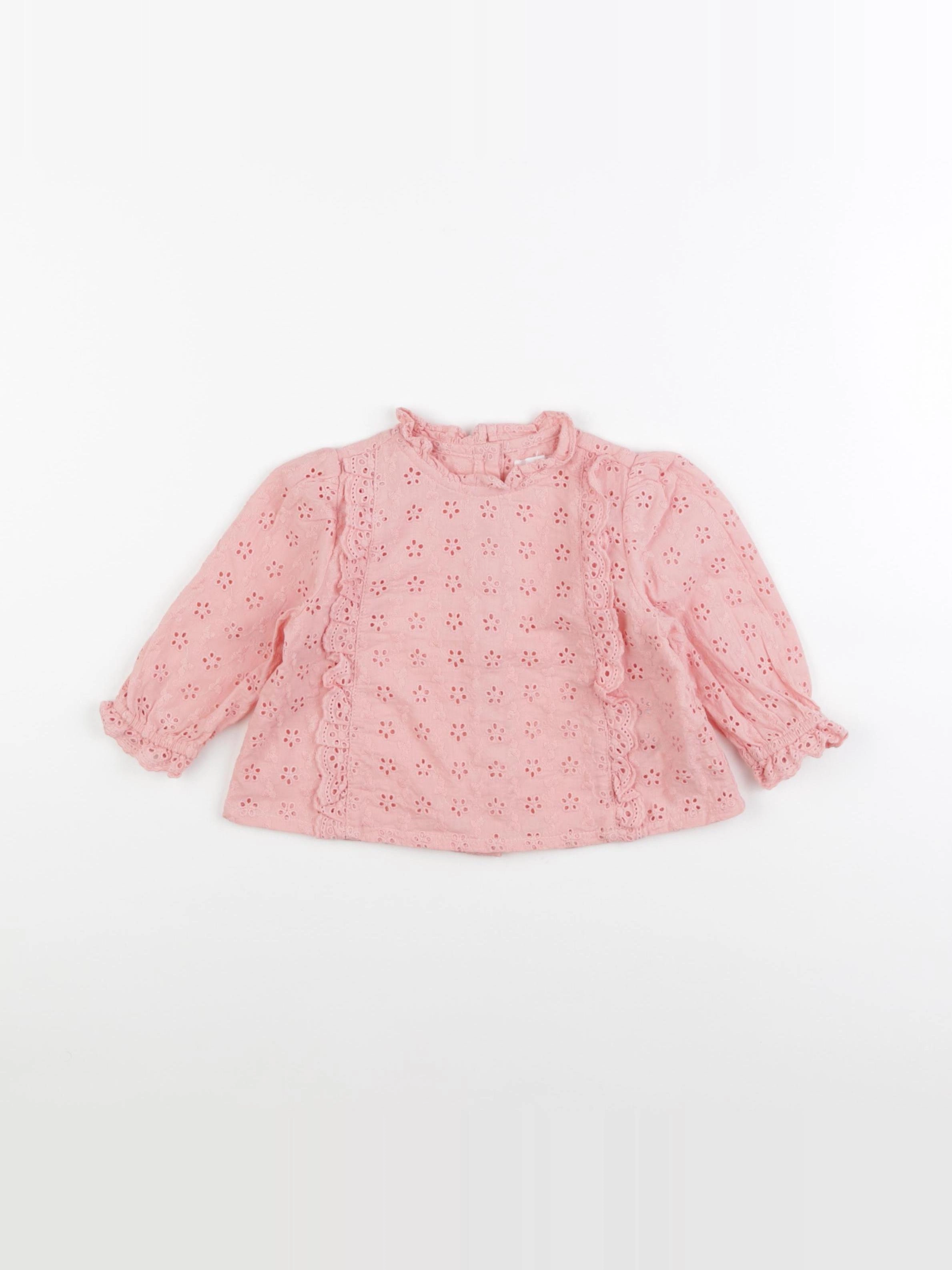Vertbaudet - blouse rose - 12 mois