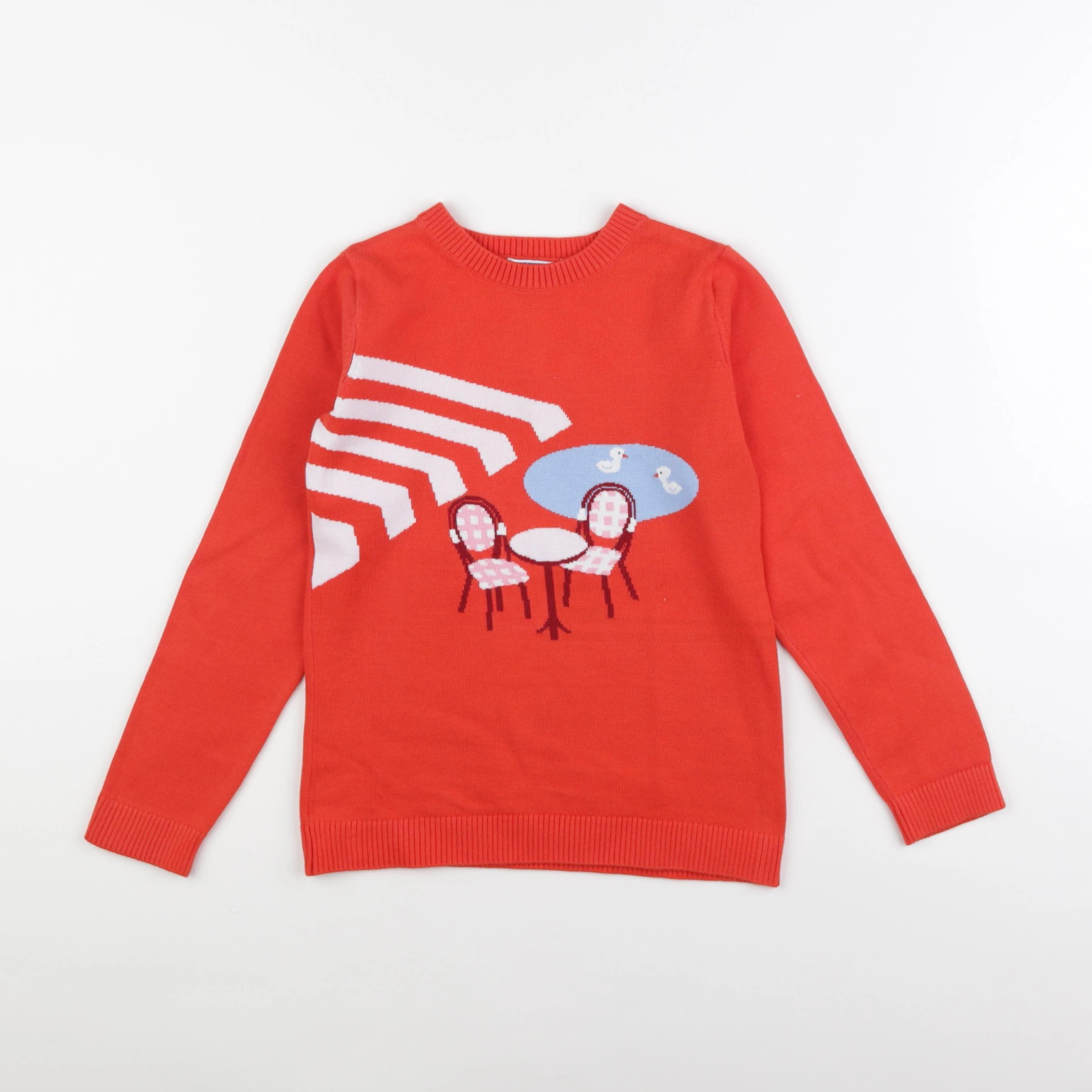 Jacadi - pull orange - 8 ans