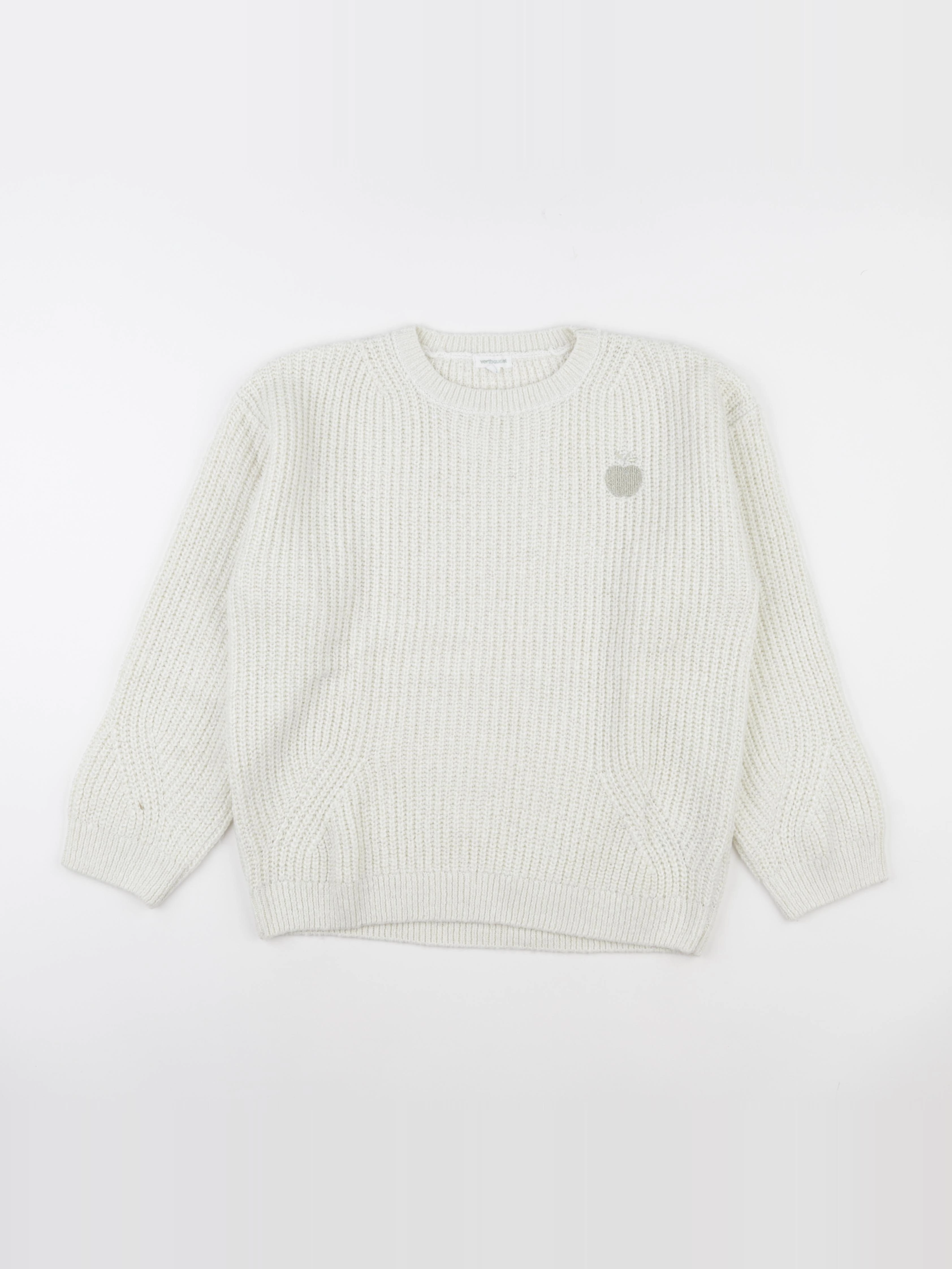 Vertbaudet - pull beige - 14 ans