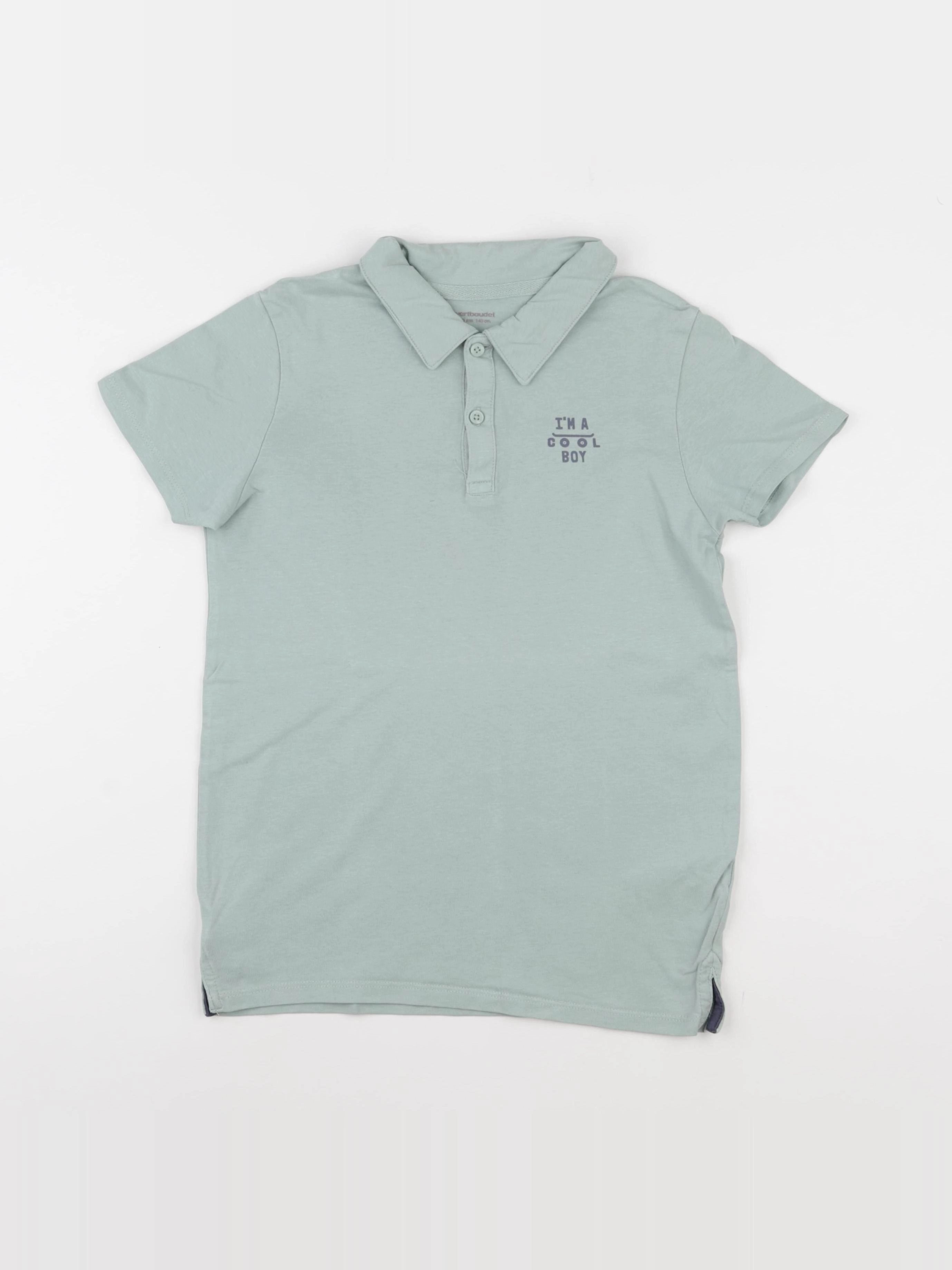 Vertbaudet - polo vert - 10 ans