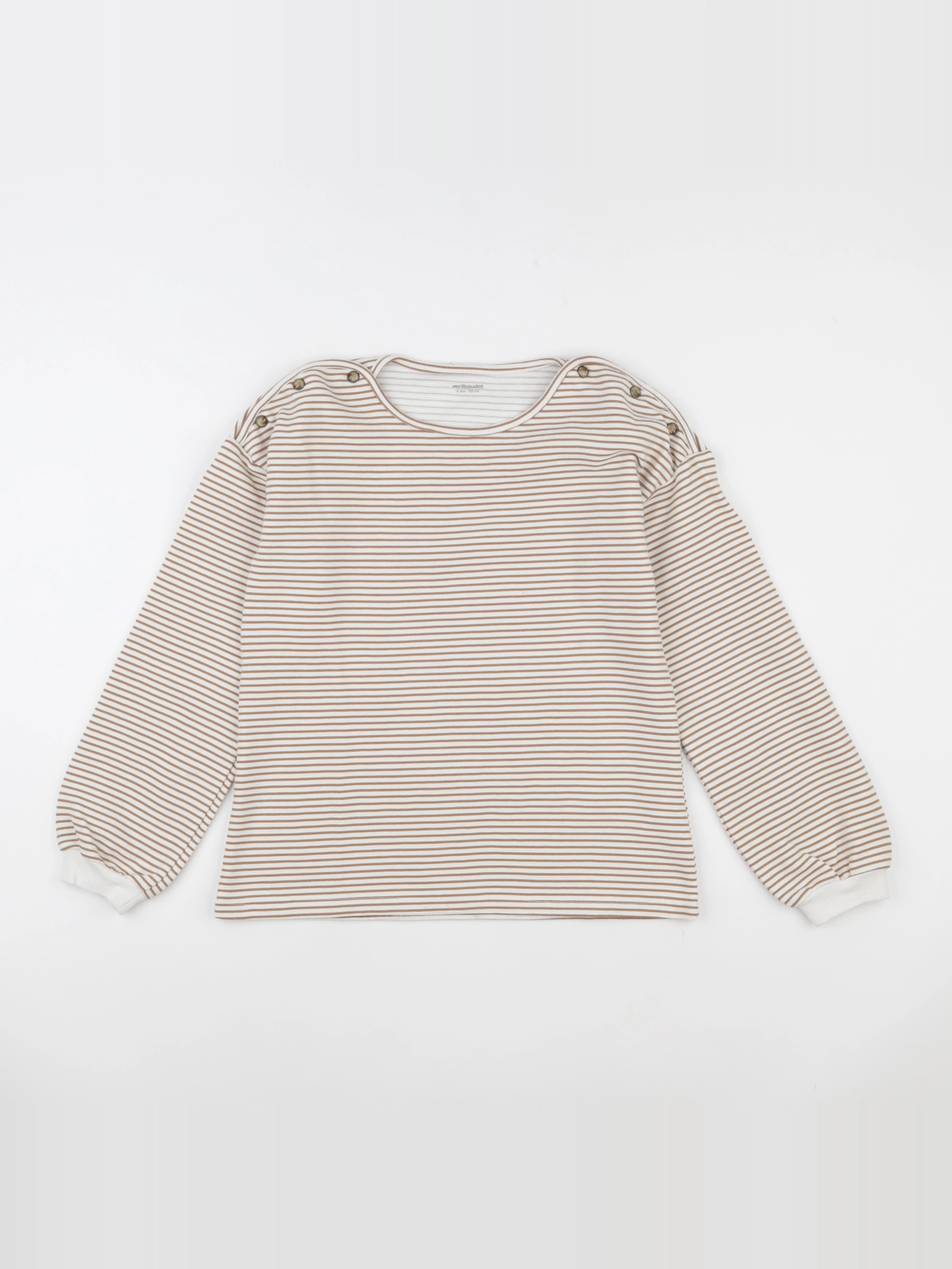 Vertbaudet - sweat marron - 12 ans
