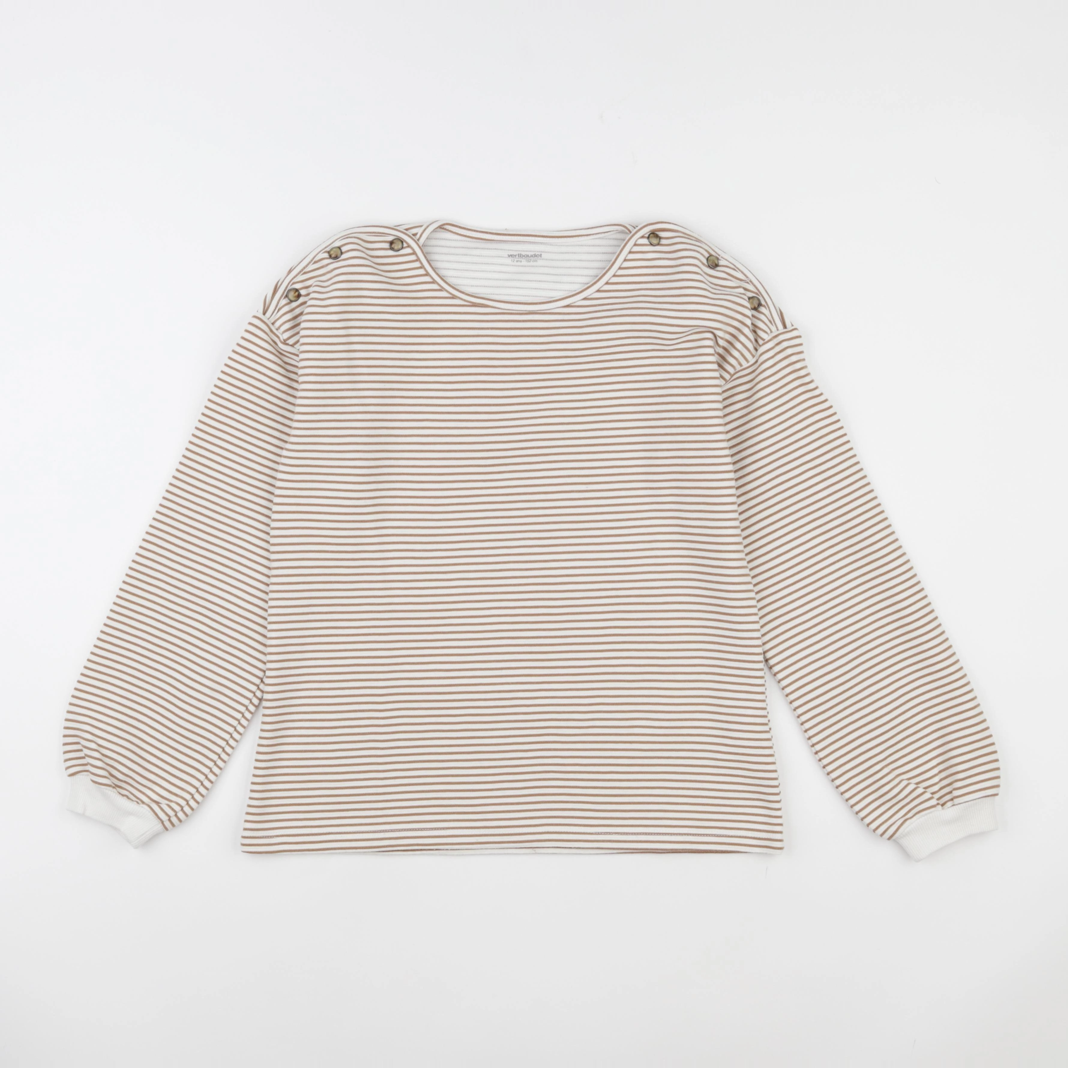 Vertbaudet - sweat marron - 12 ans