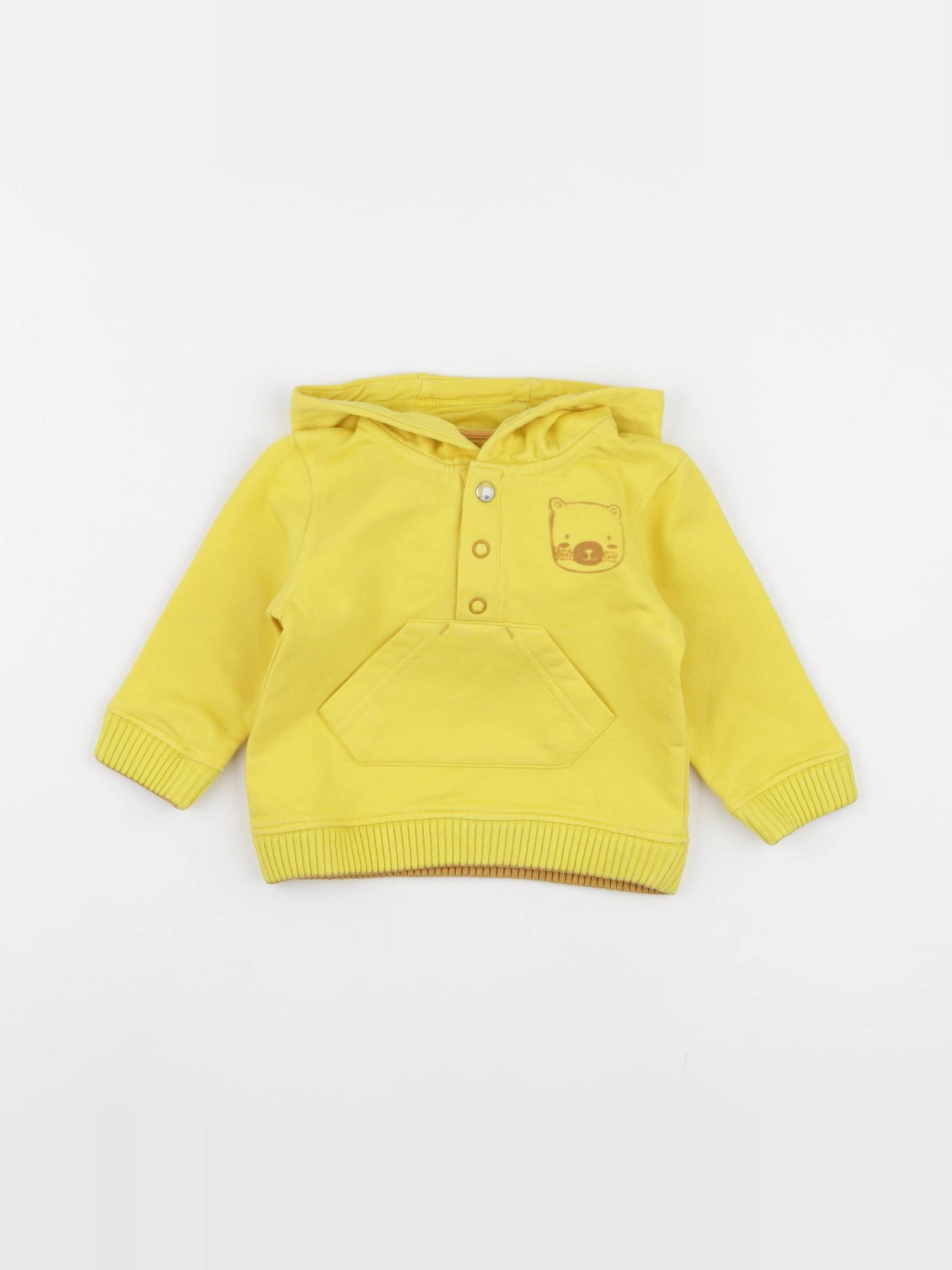 Vertbaudet - sweat jaune - 6 mois