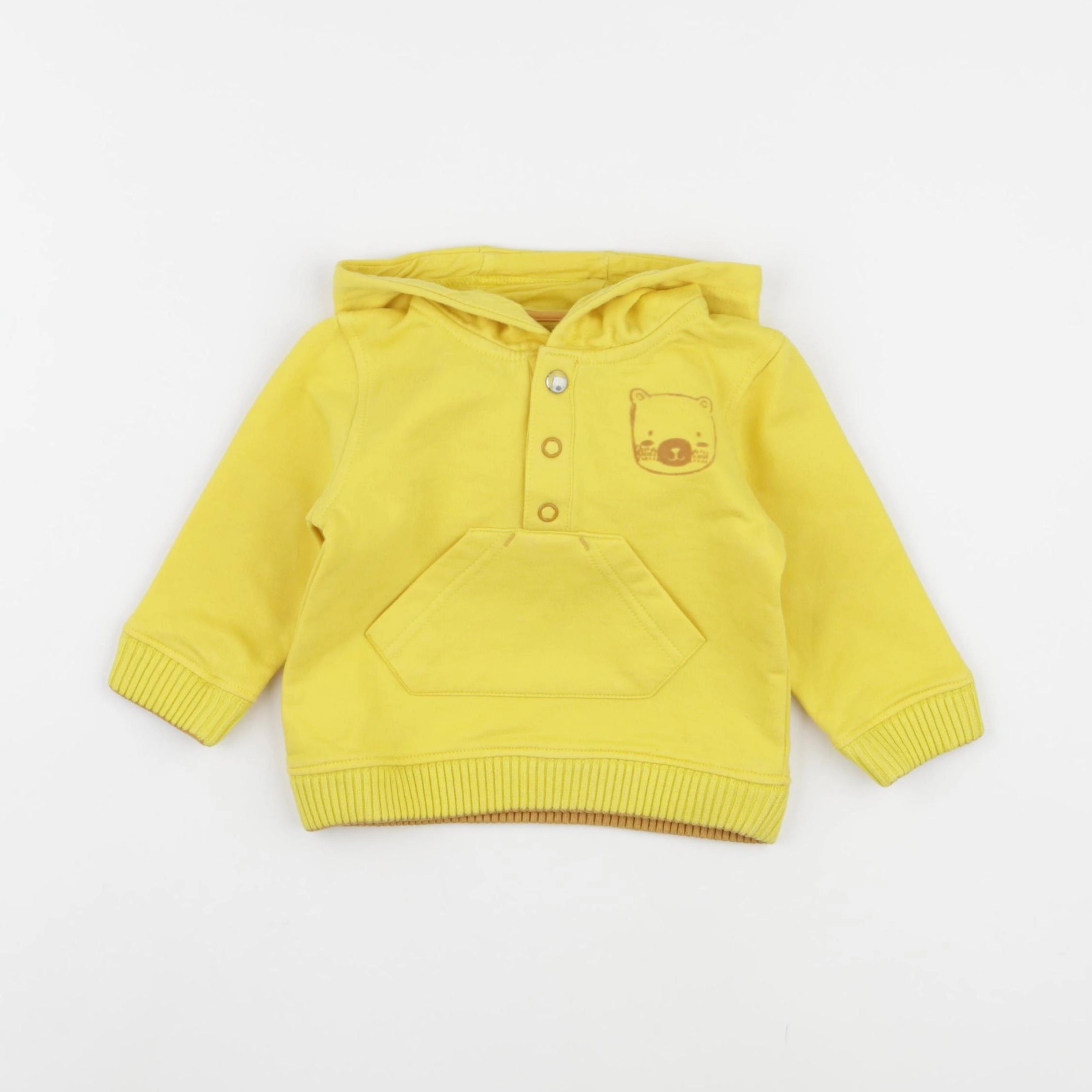 Vertbaudet - sweat jaune - 6 mois