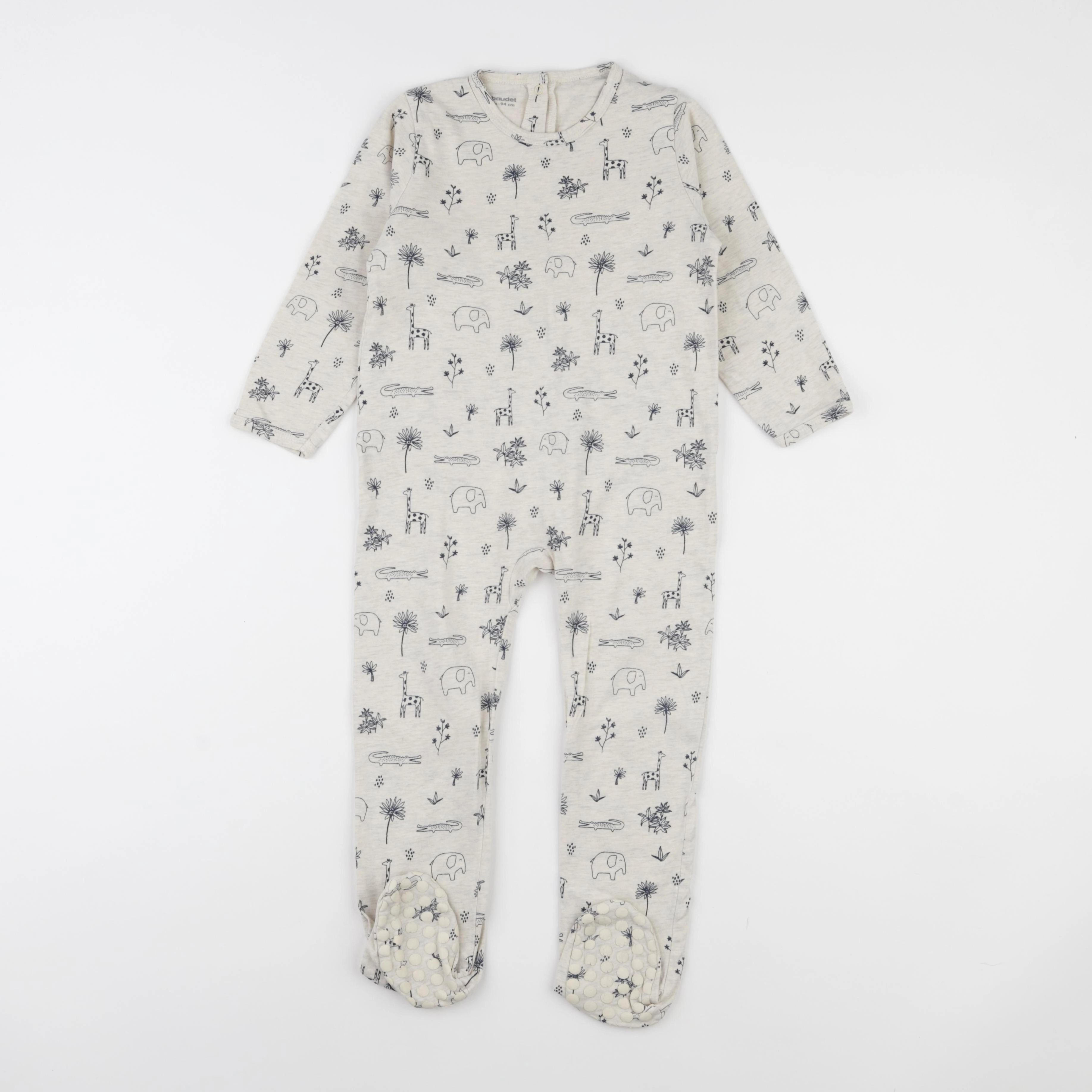 Vertbaudet - pyjama coton gris - 36 mois