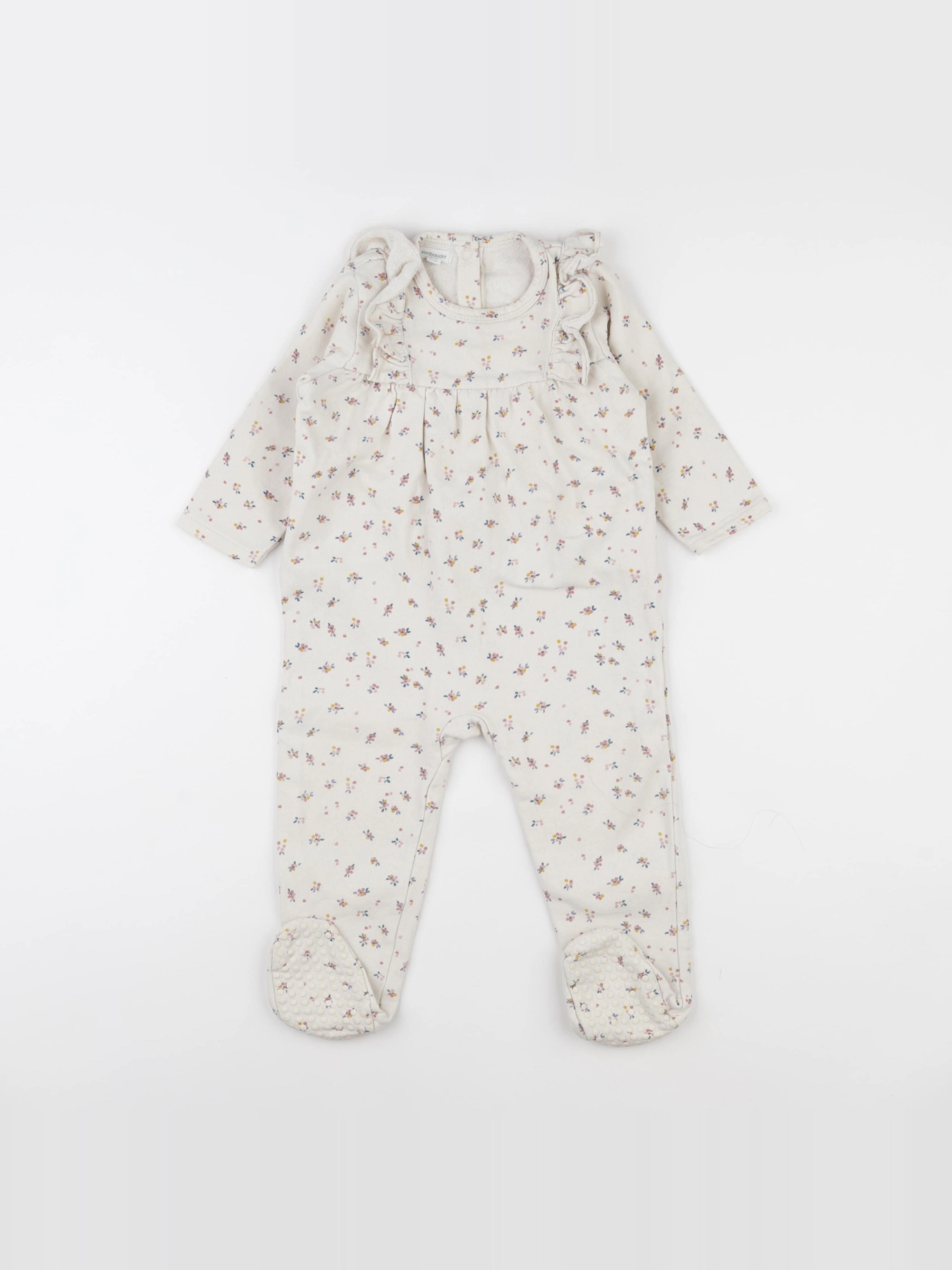 Vertbaudet - pyjama coton beige - 24 mois