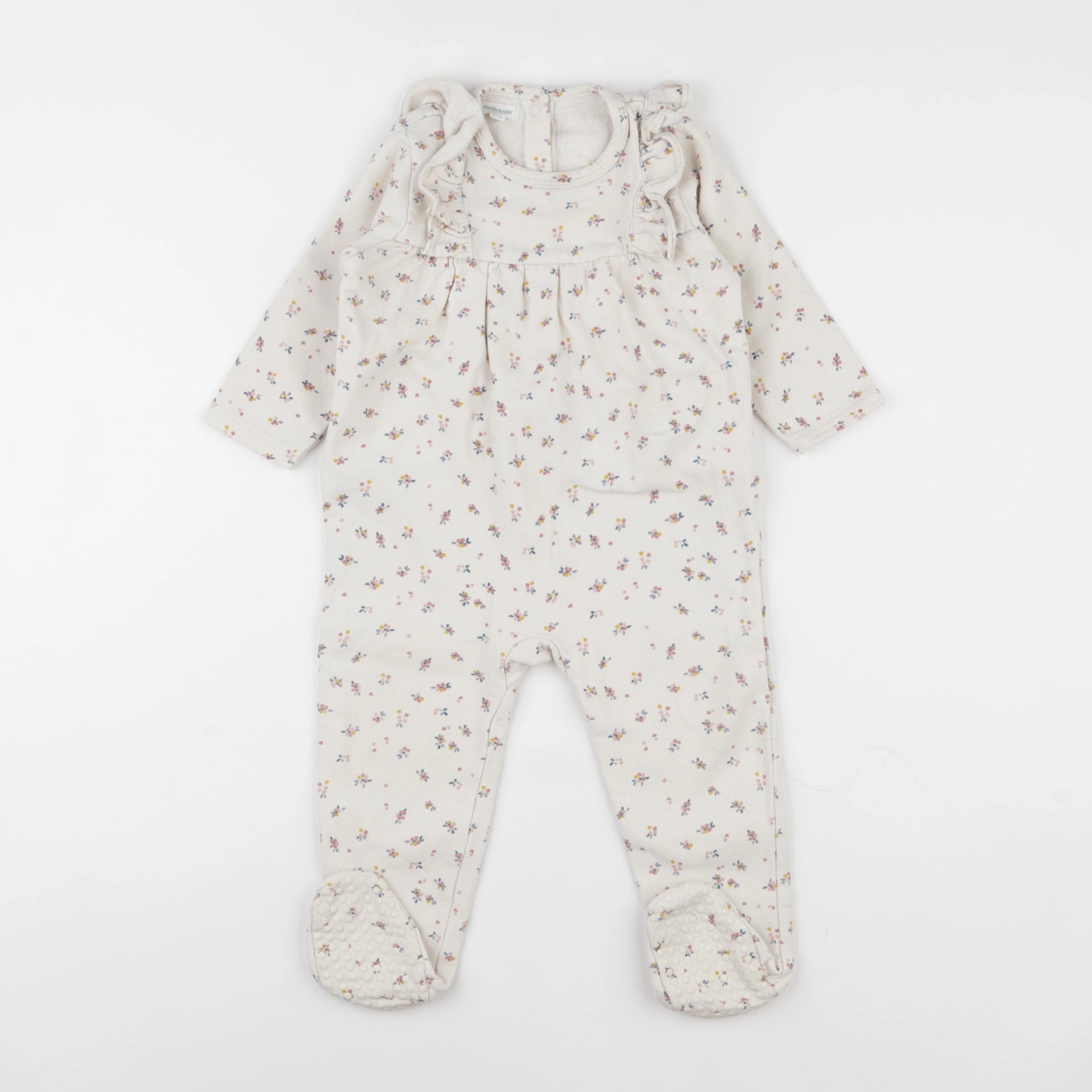 Vertbaudet - pyjama coton beige - 24 mois