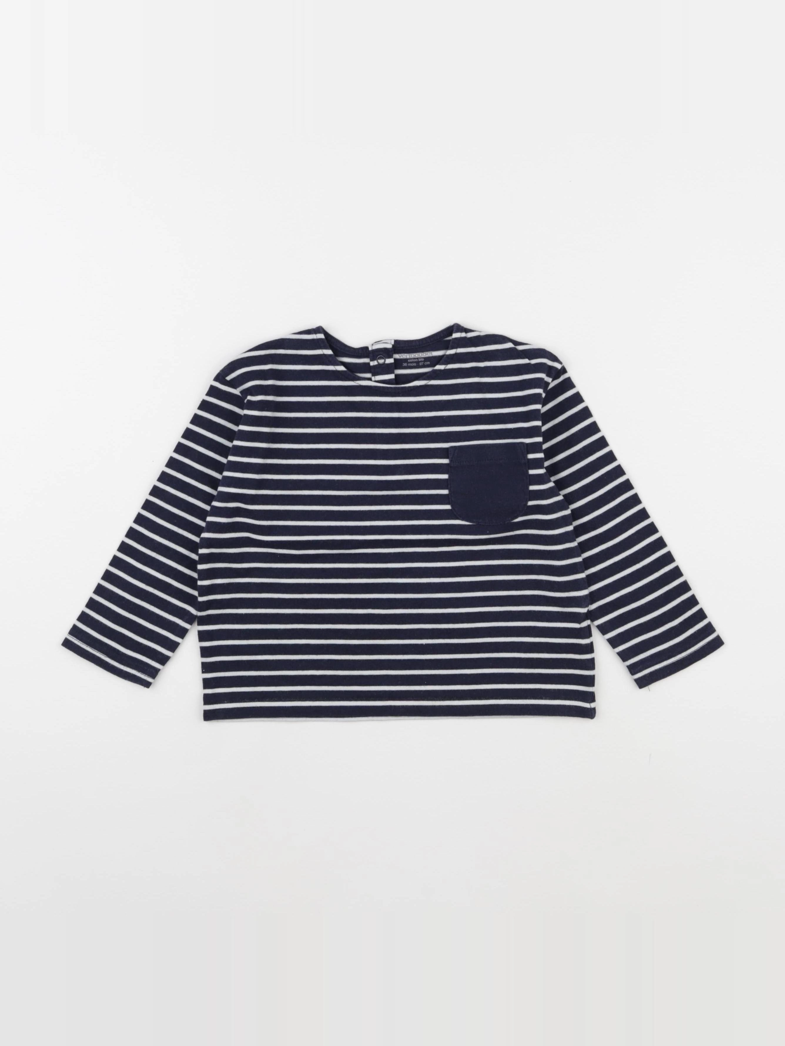 Vertbaudet - tee-shirt bleu - 36 mois