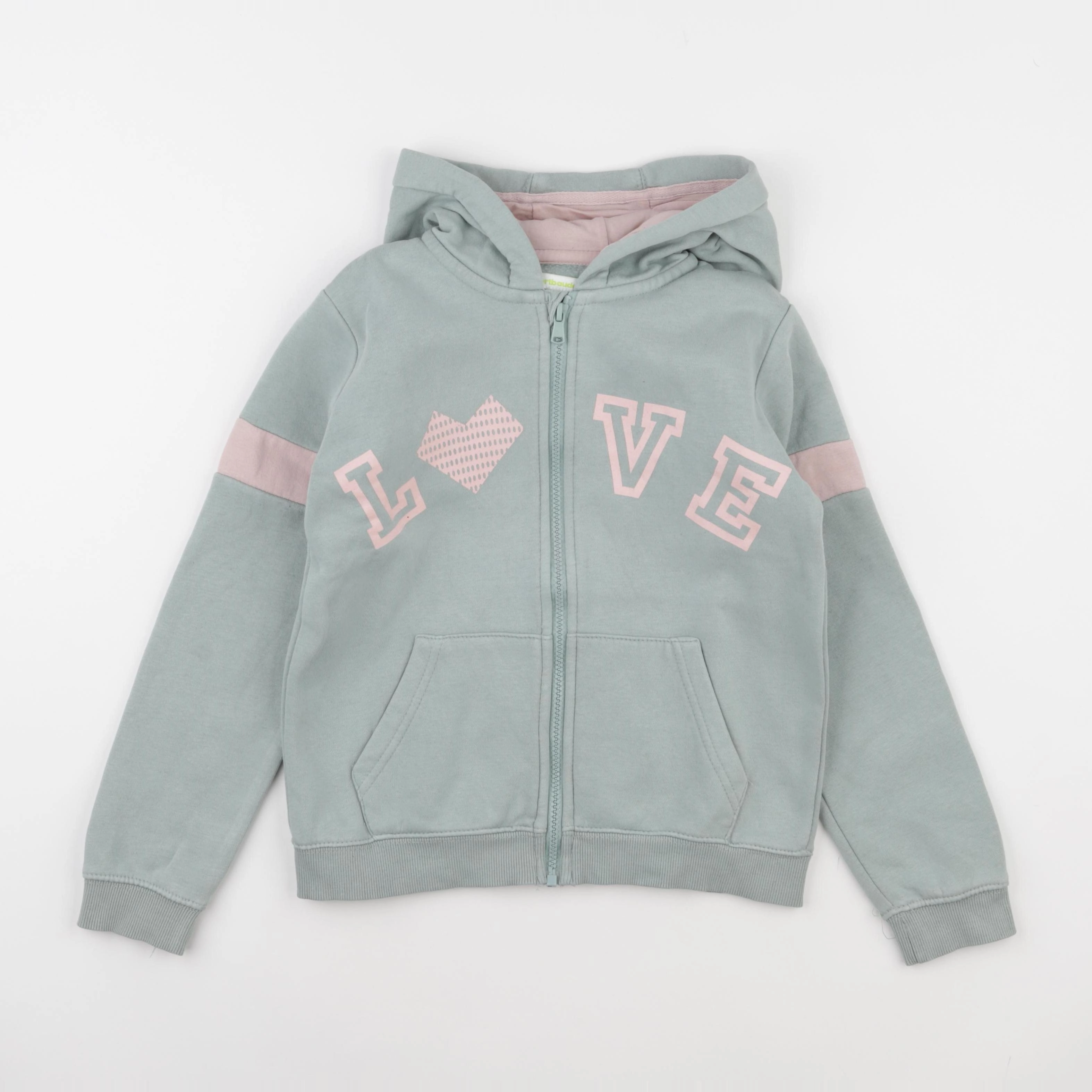 Vertbaudet - sweat vert - 10 ans
