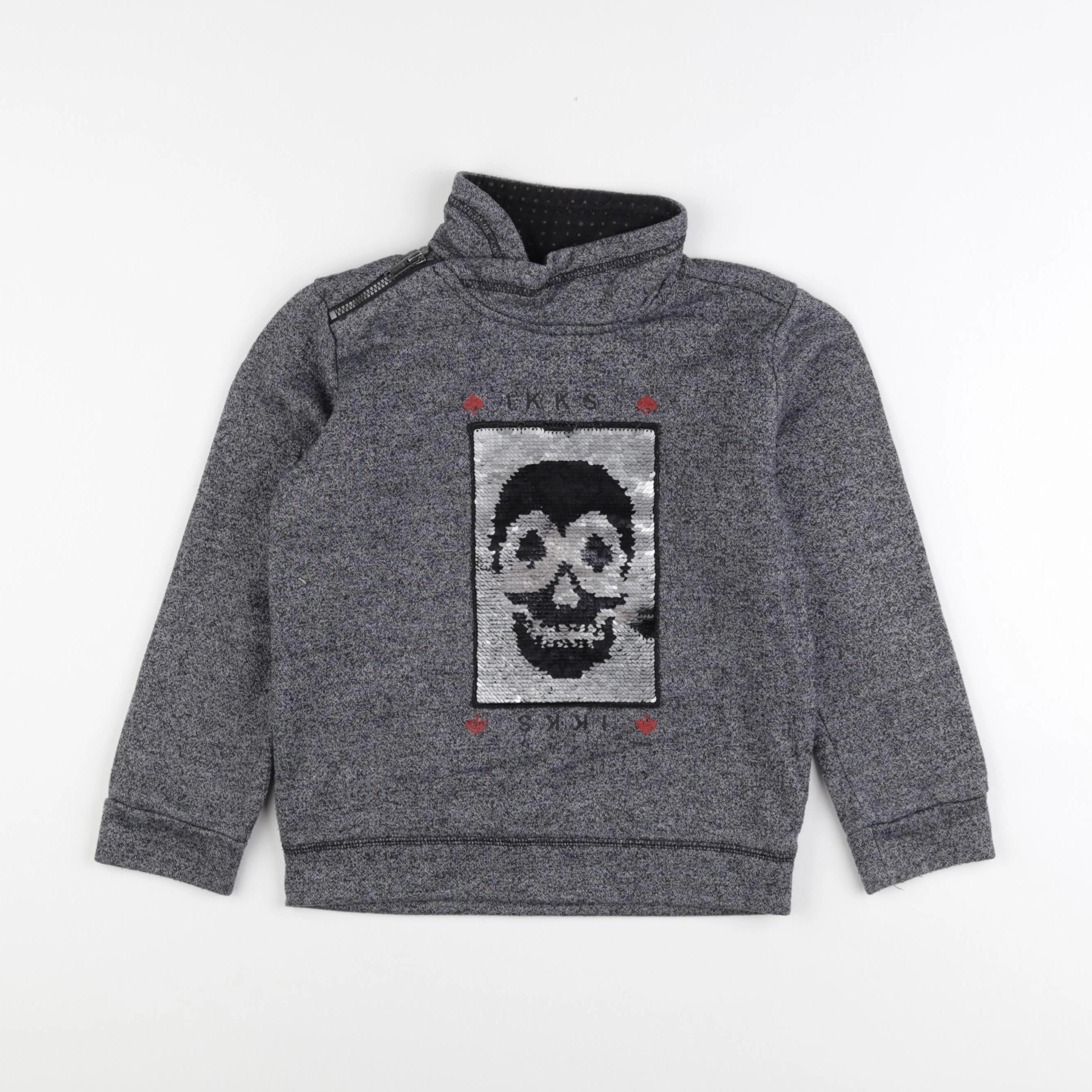 IKKS - sweat gris - 6 ans
