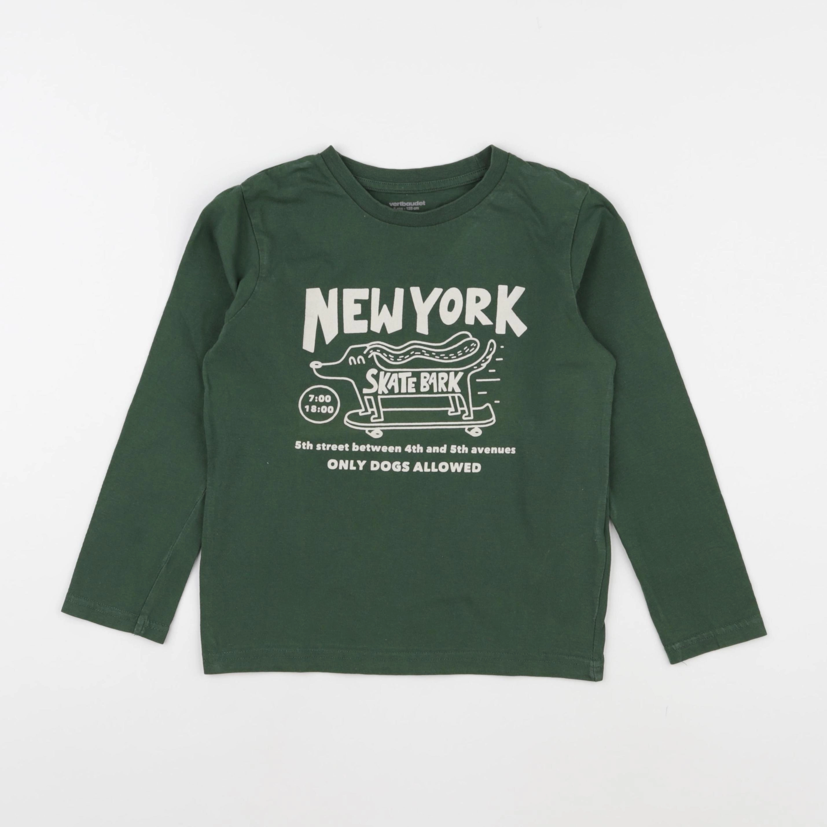Vertbaudet - tee-shirt vert - 8 ans