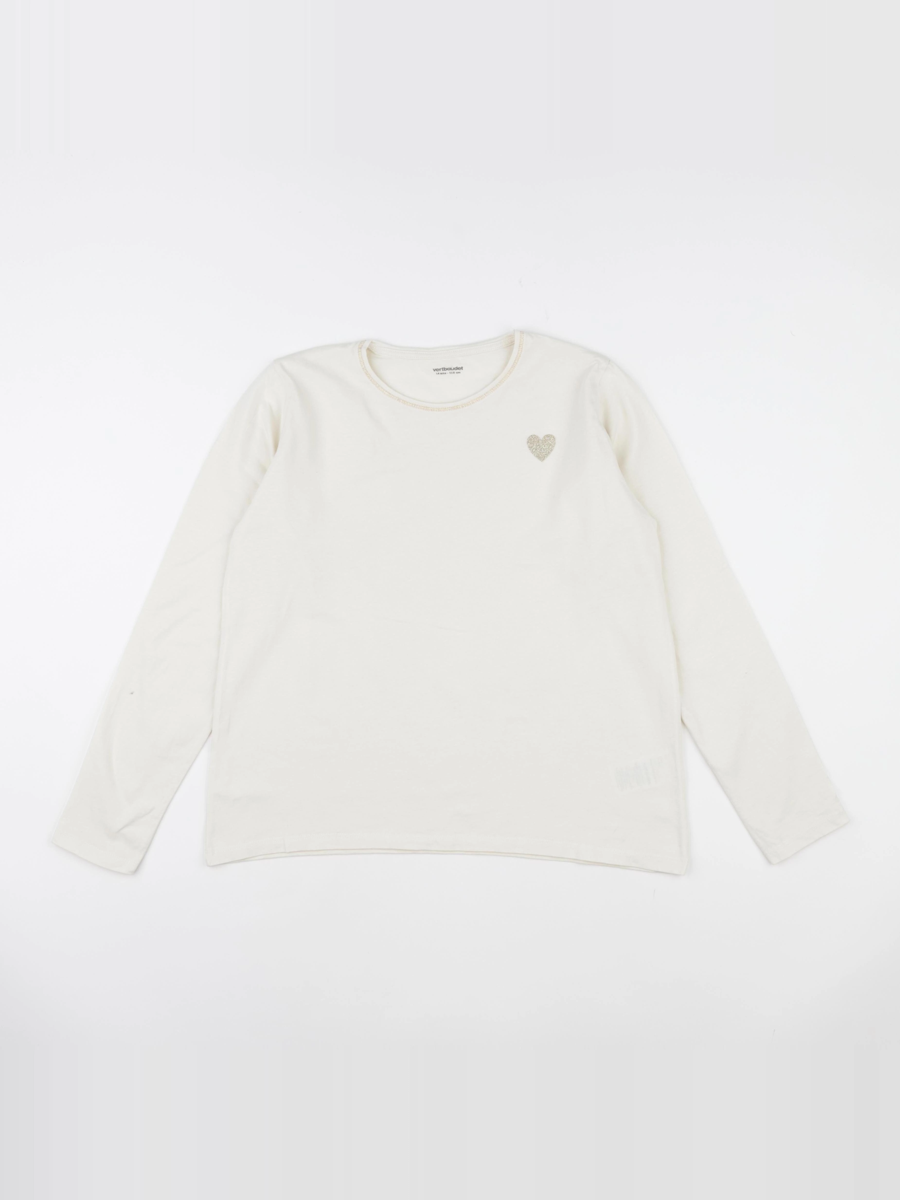 Vertbaudet - tee-shirt beige - 14 ans