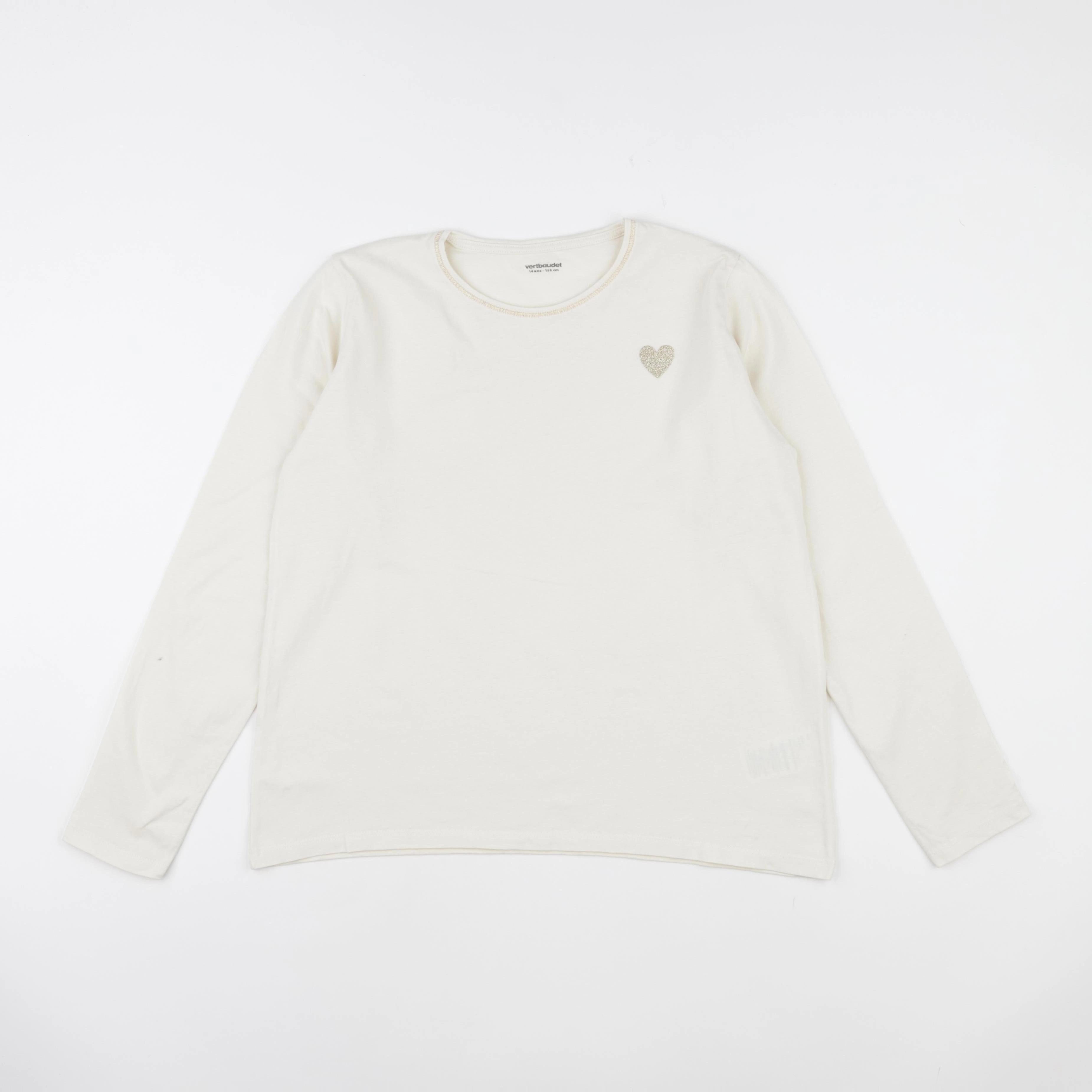 Vertbaudet - tee-shirt beige - 14 ans